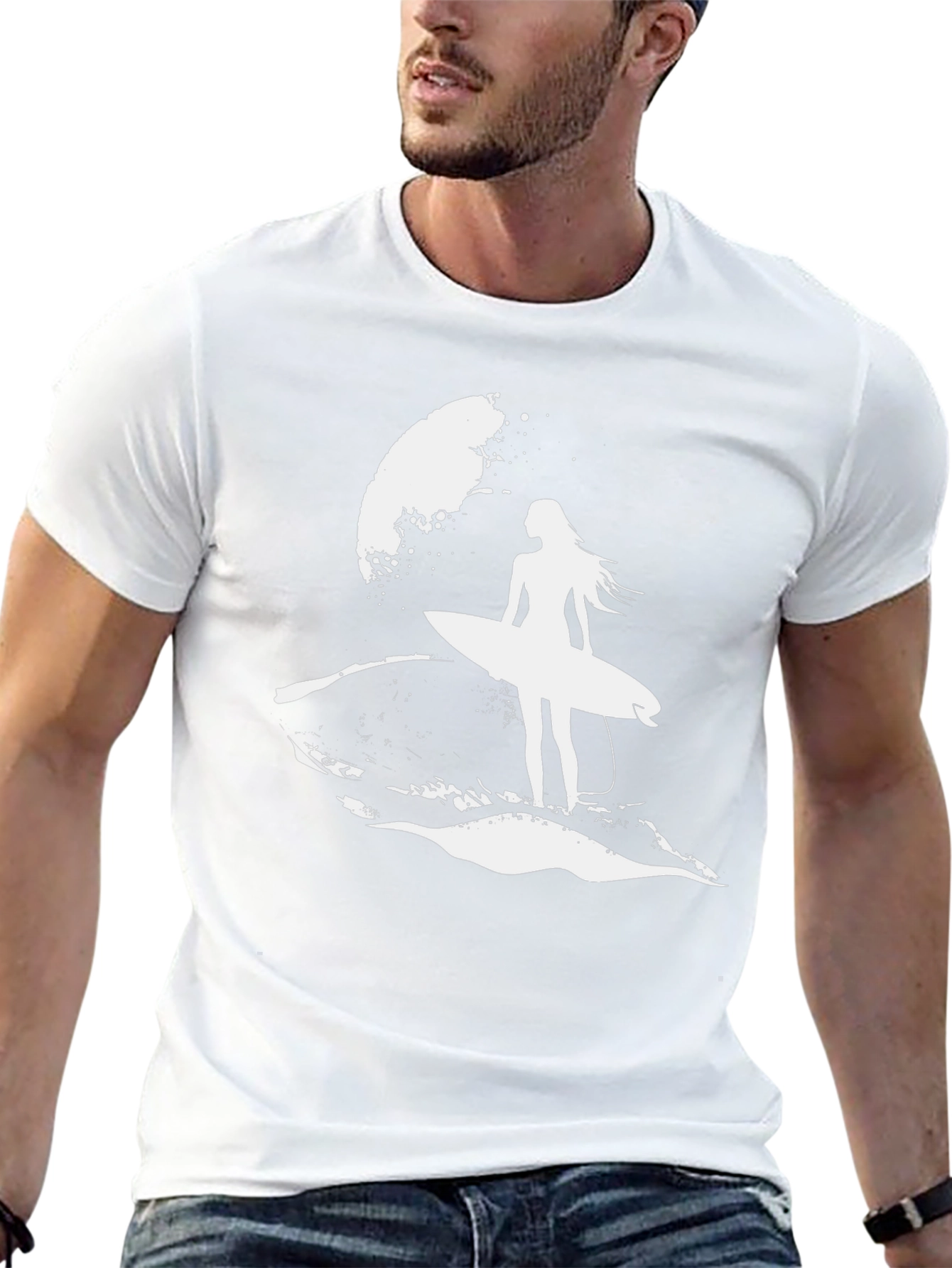 Surfer Girl Silhouette T-Shirt