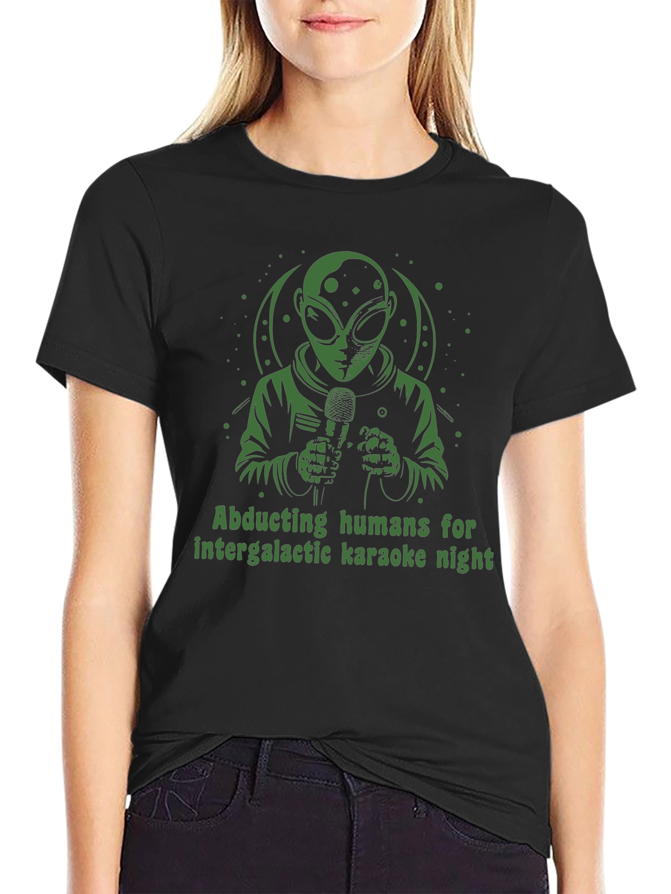 Intergalactic Karaoke T-Shirt: Alien Abduction Humor