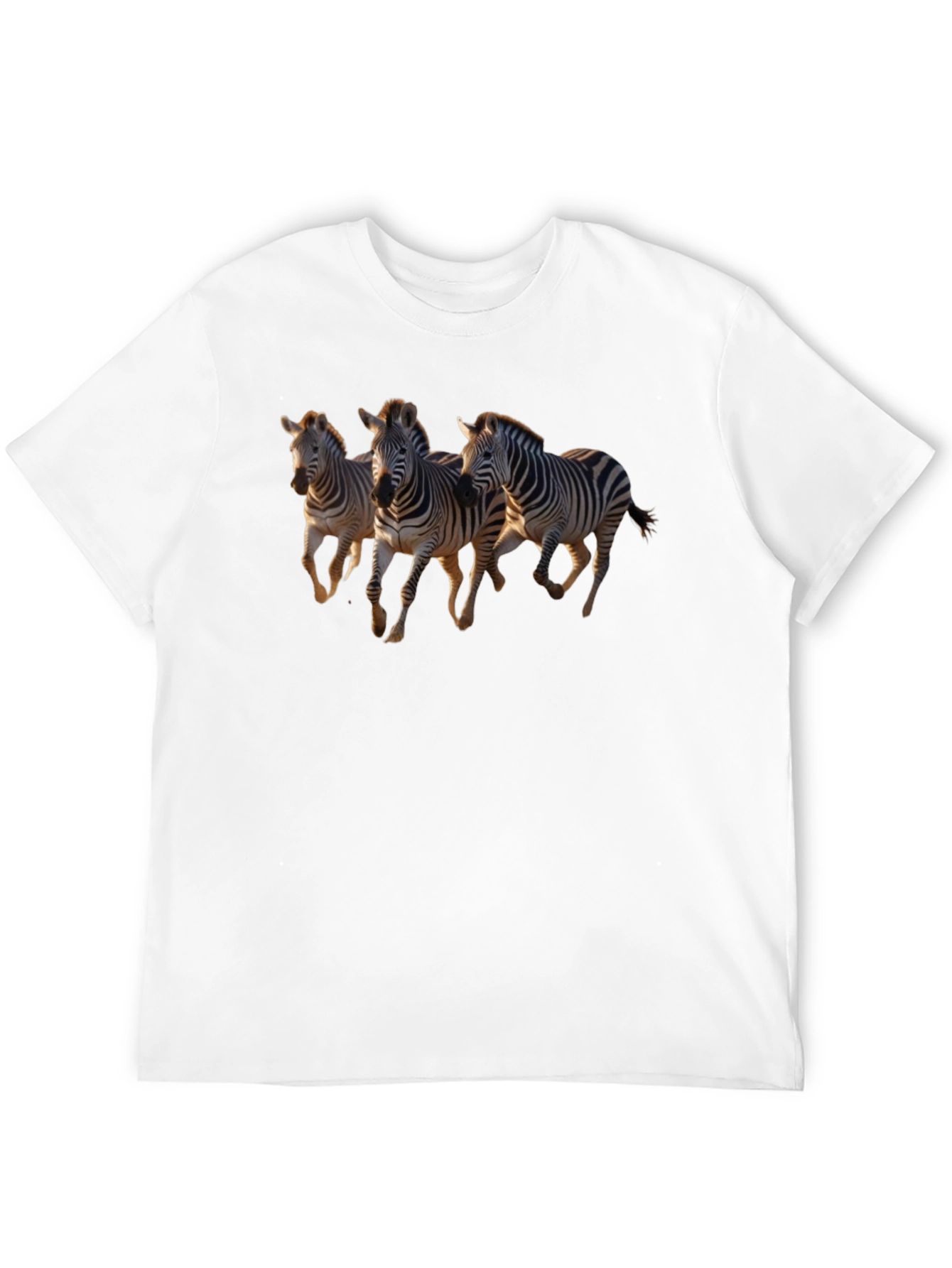 Zebra Graphic Tee - Black Crew Neck