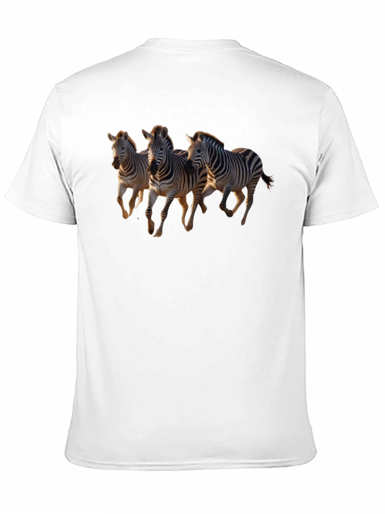 Zebra Graphic Tee - Black Crew Neck