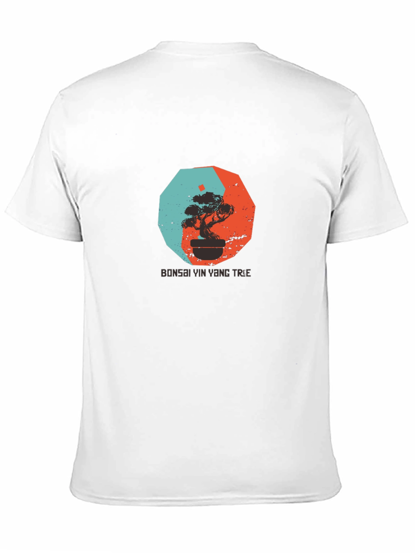 Yin Yang Bonsai Tree Graphic Tee - Black