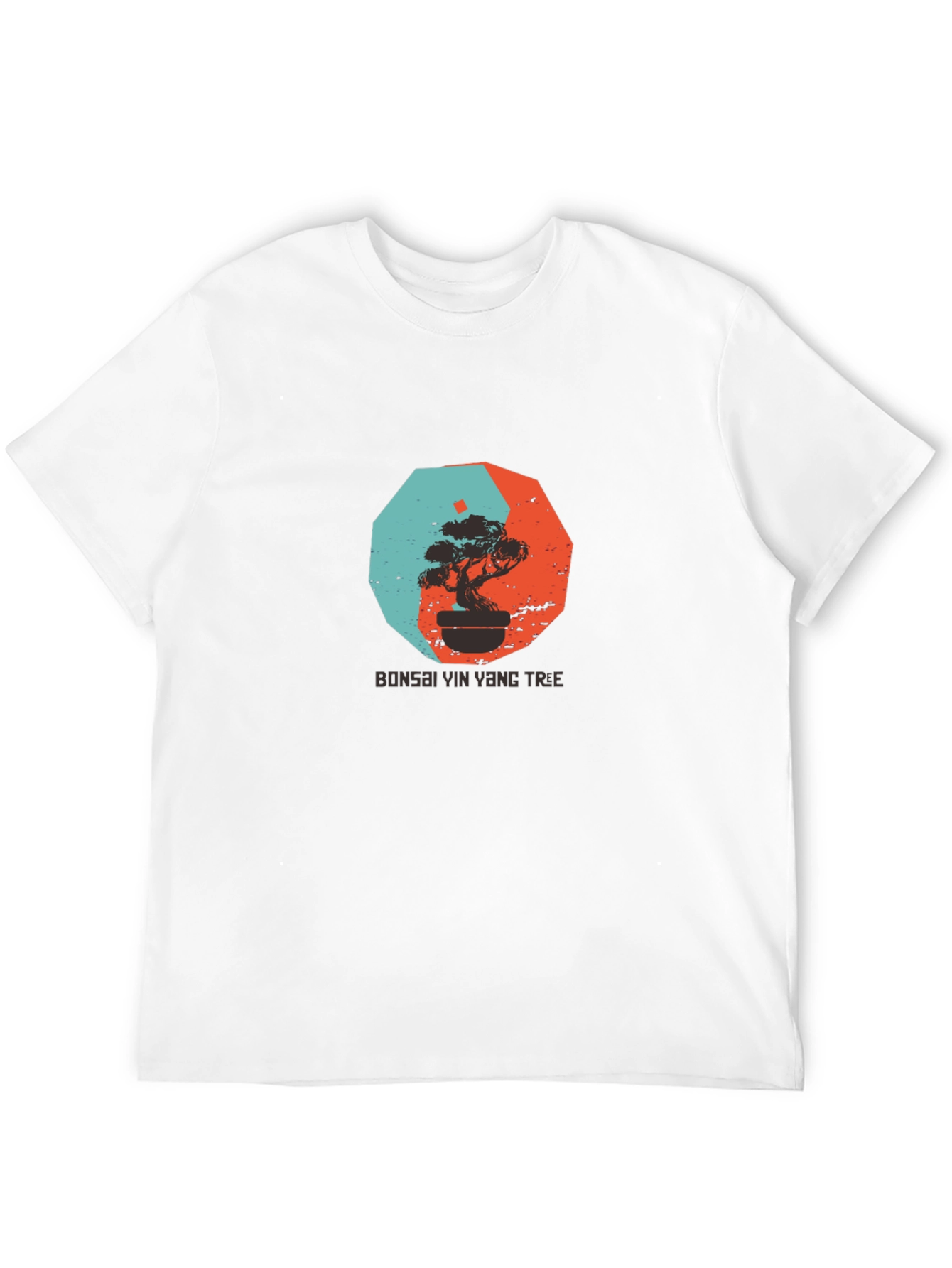 Yin Yang Bonsai Tree Graphic Tee - Black