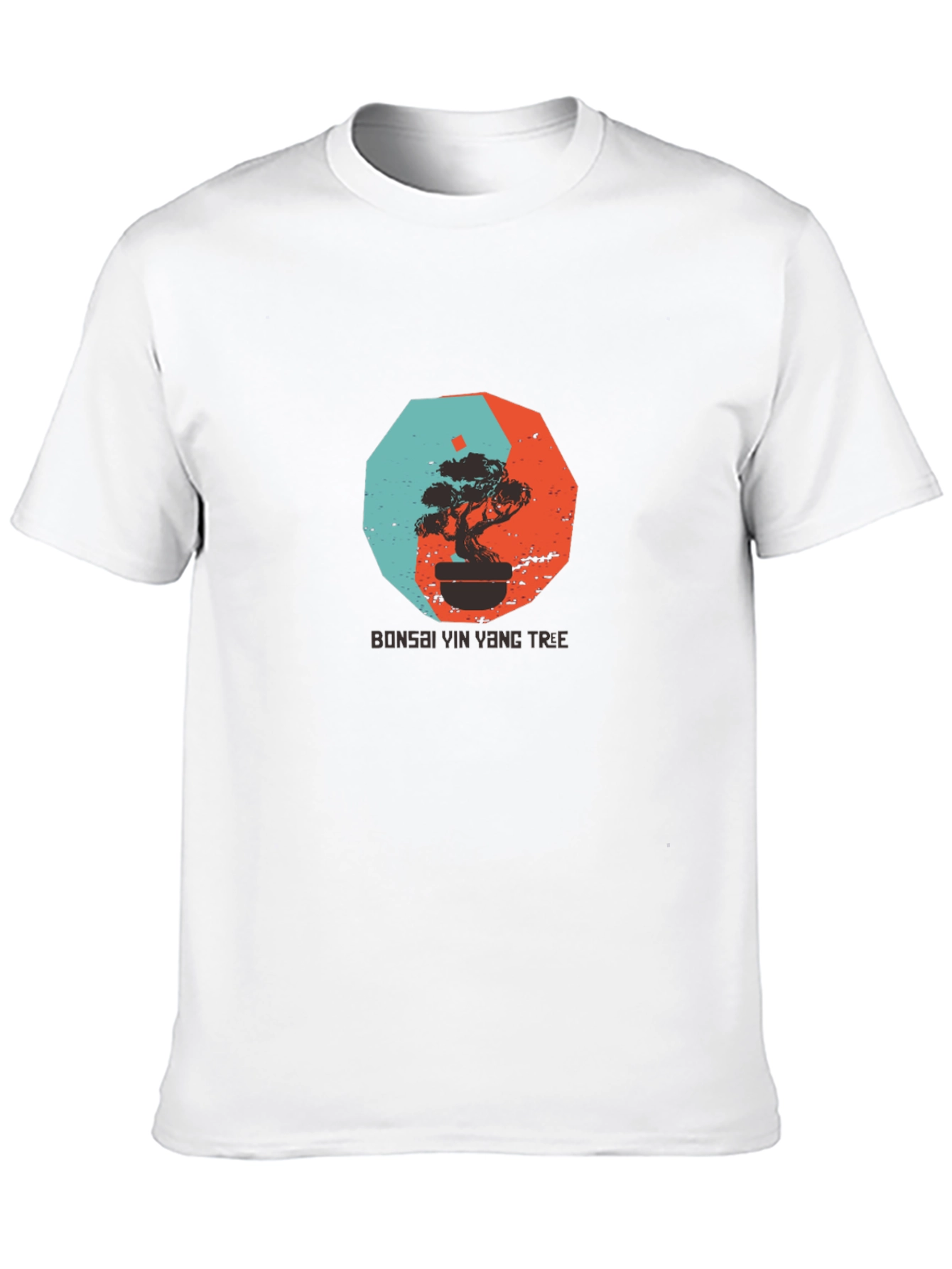 Yin Yang Bonsai Tree Graphic Tee - Black