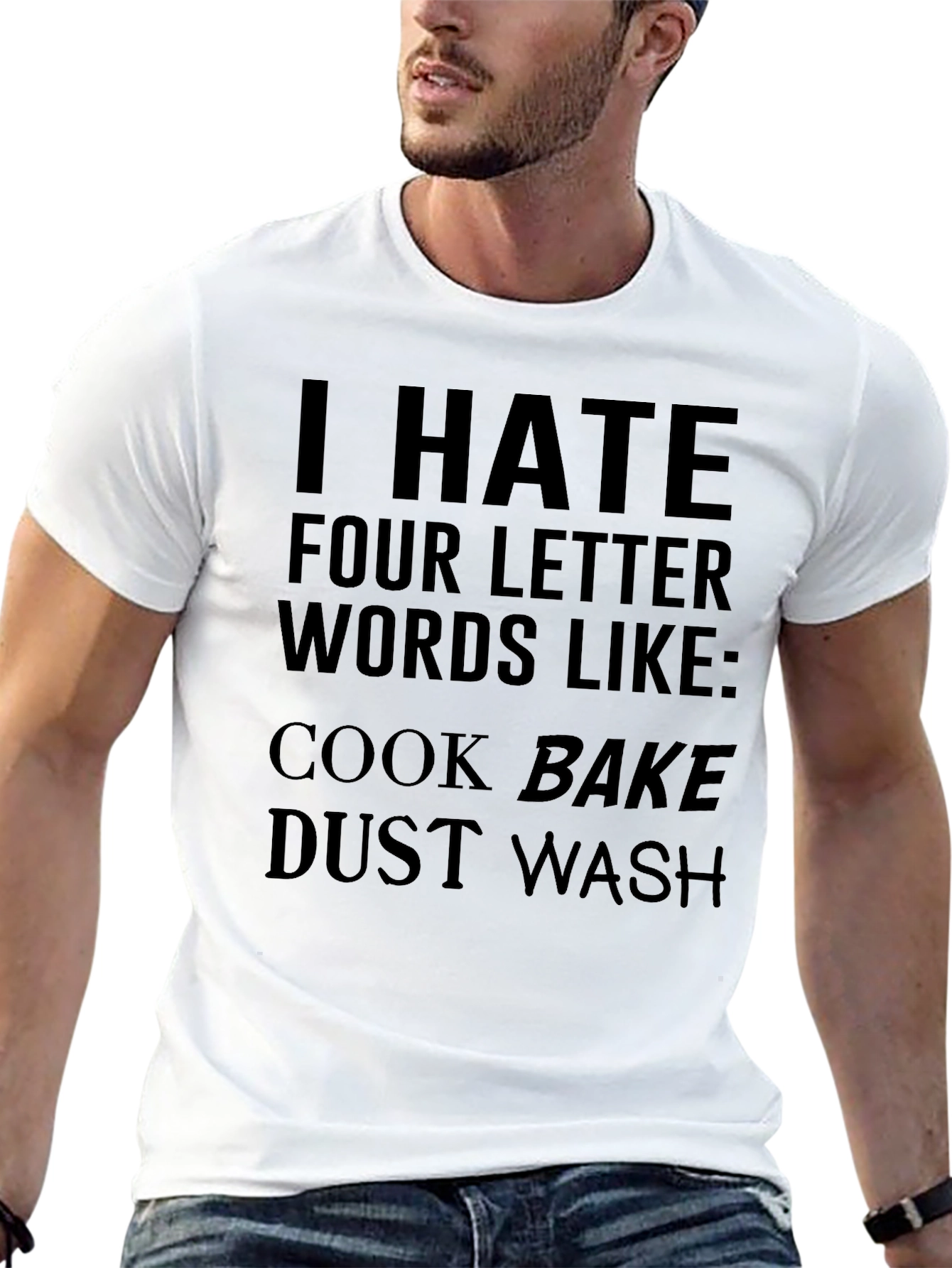 Funny I Hate Four Letter Words Graphic Tee