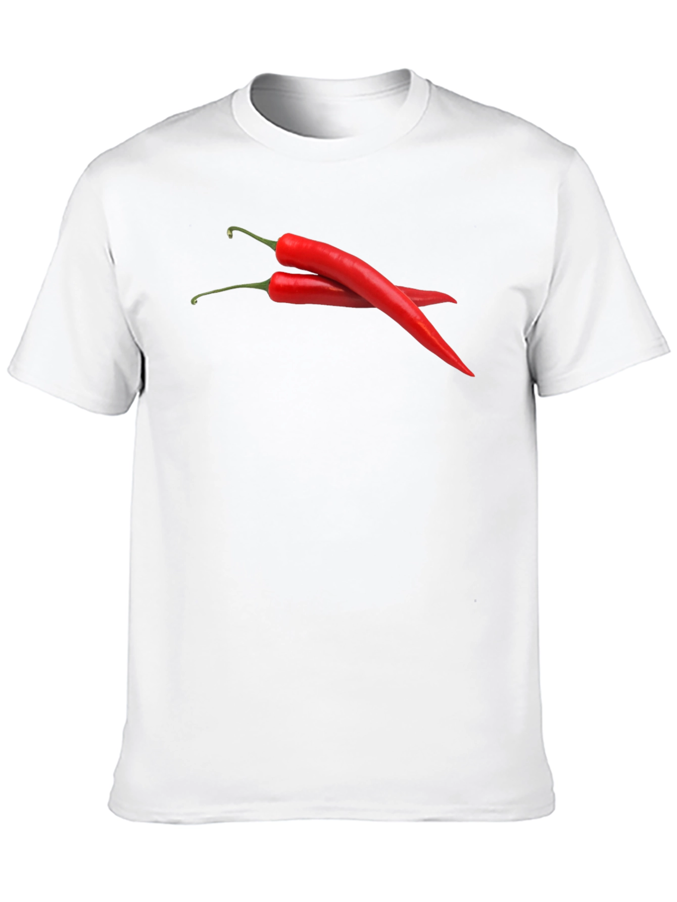 Spicy Red Chili Pepper Graphic Black T-Shirt