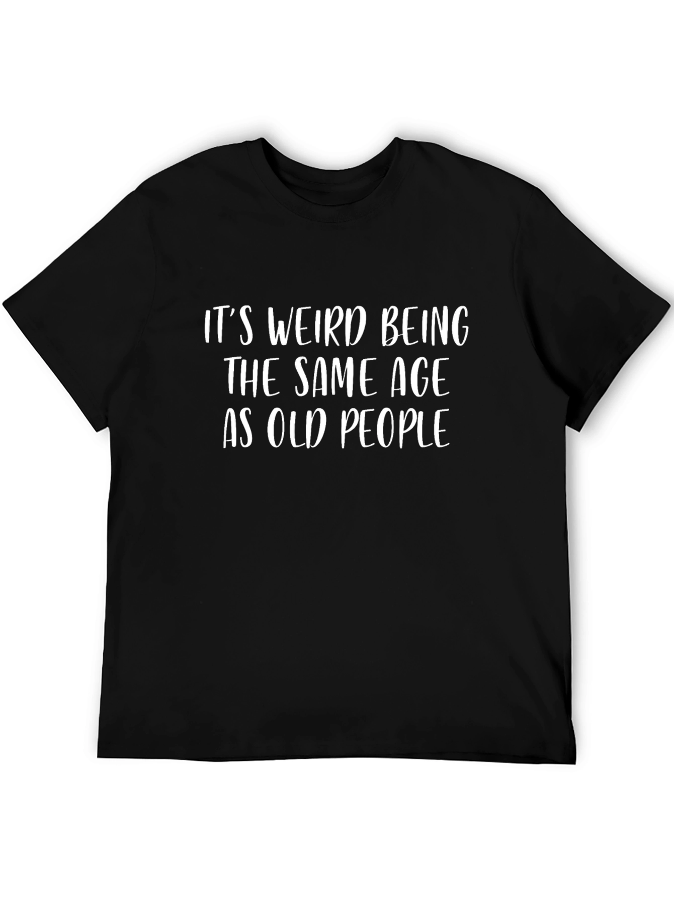 Funny Old People Graphic Tee - Black Cotton T-Shirt