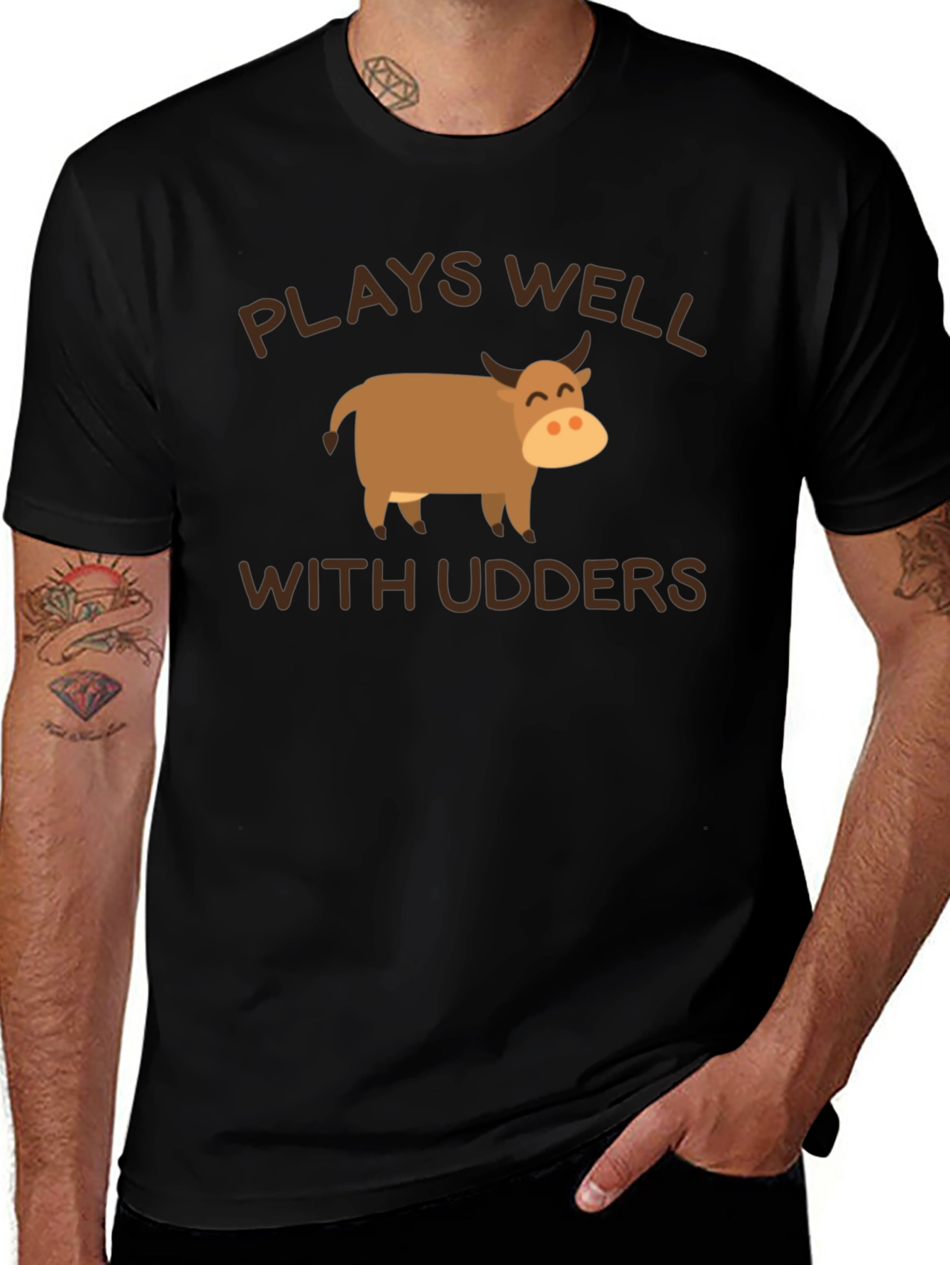 Plays Well With Udders T-Shirt