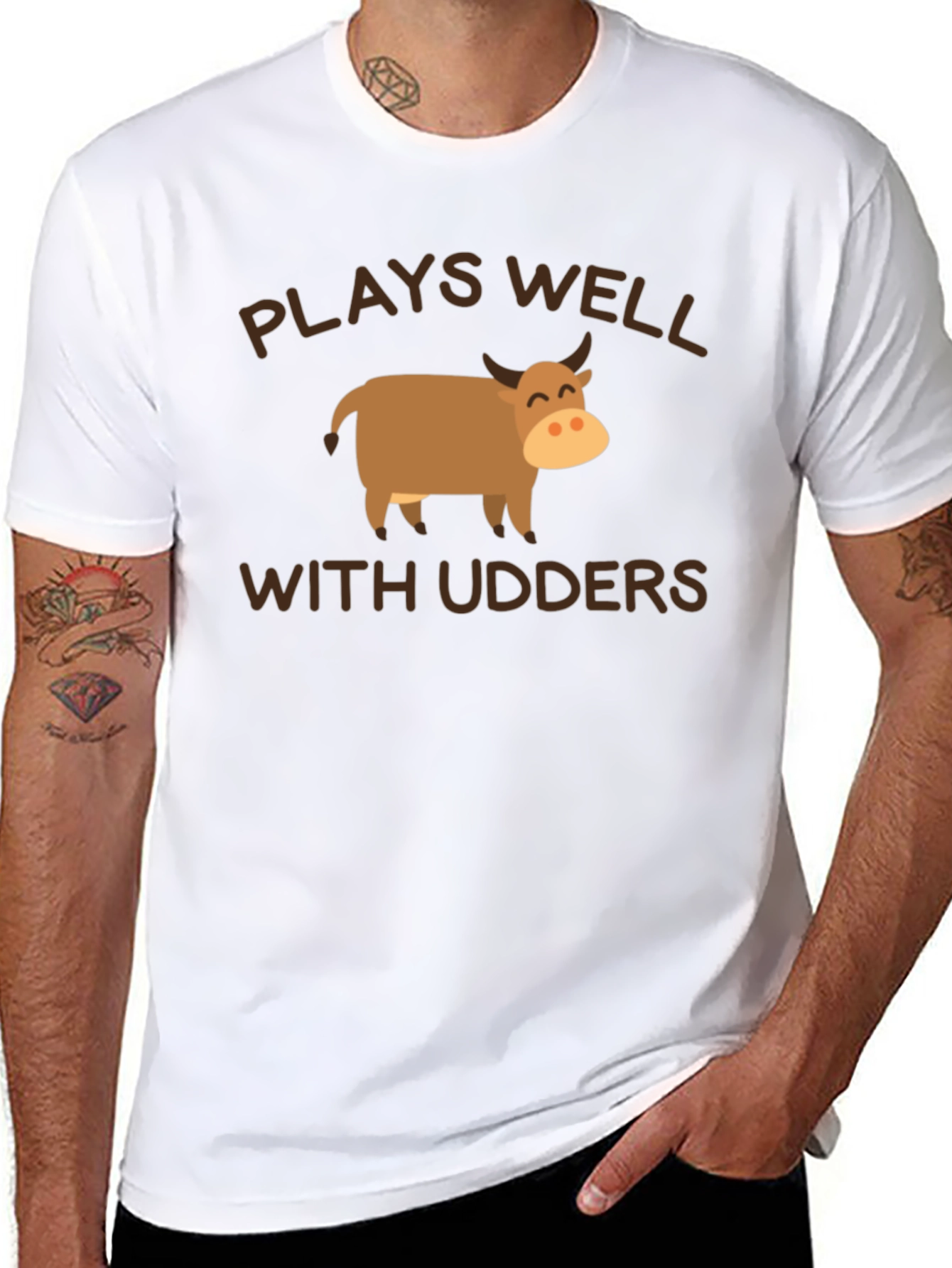Plays Well With Udders T-Shirt