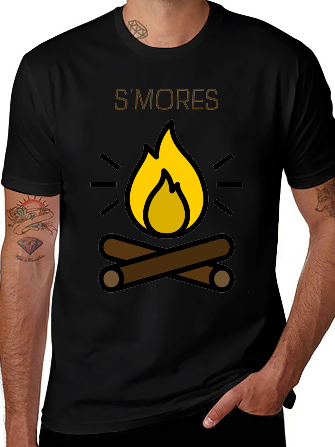 Smores Campfire Graphic Tee - Cozy Camping Shirt