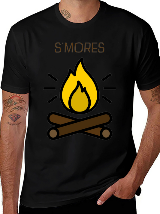 Smores Campfire Graphic Tee - Cozy Camping Shirt