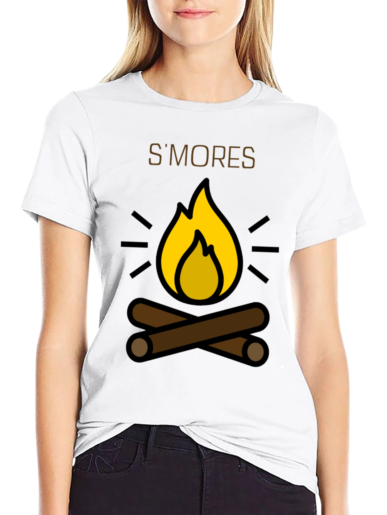 Smores Campfire Graphic Tee - Cozy Camping Shirt