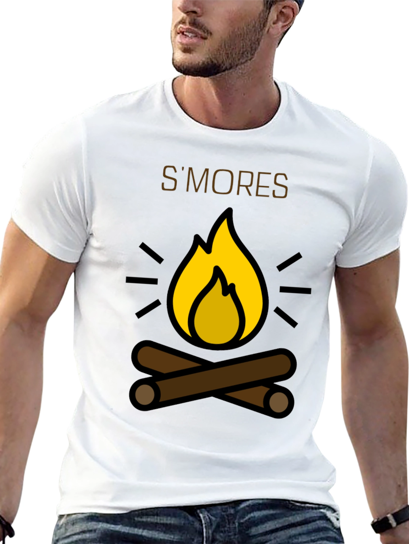 Smores Campfire Graphic Tee - Cozy Camping Shirt