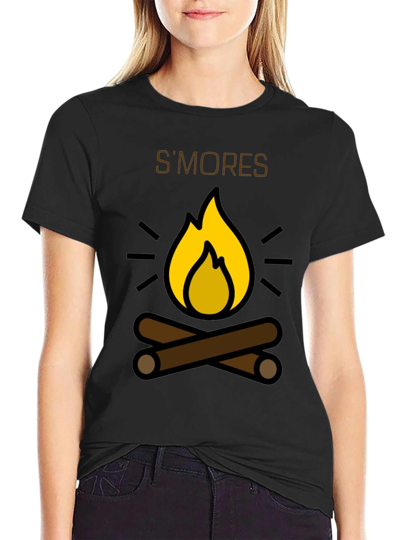 Smores Campfire Graphic Tee - Cozy Camping Shirt