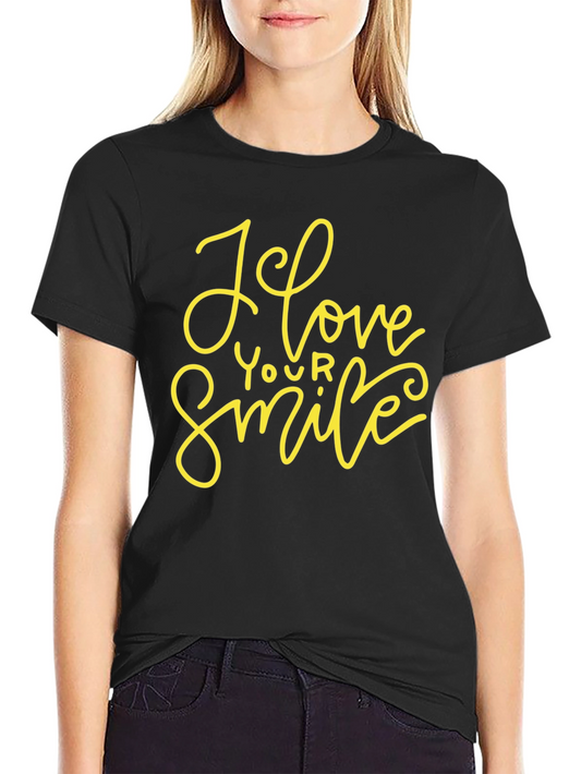 I Love Your Smile Graphic Tee - Soft Black T-Shirt