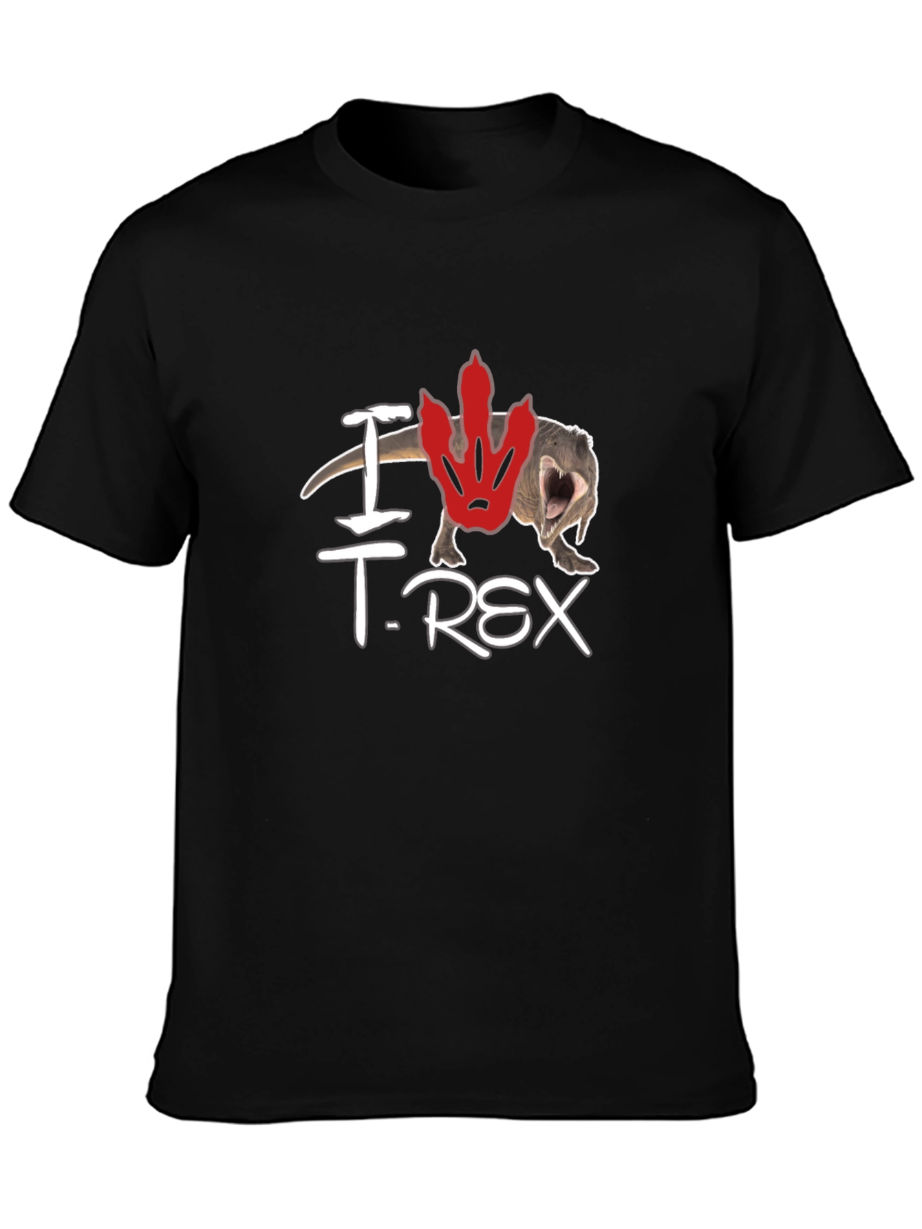 I Love T. Rex Black Cotton T-Shirt
