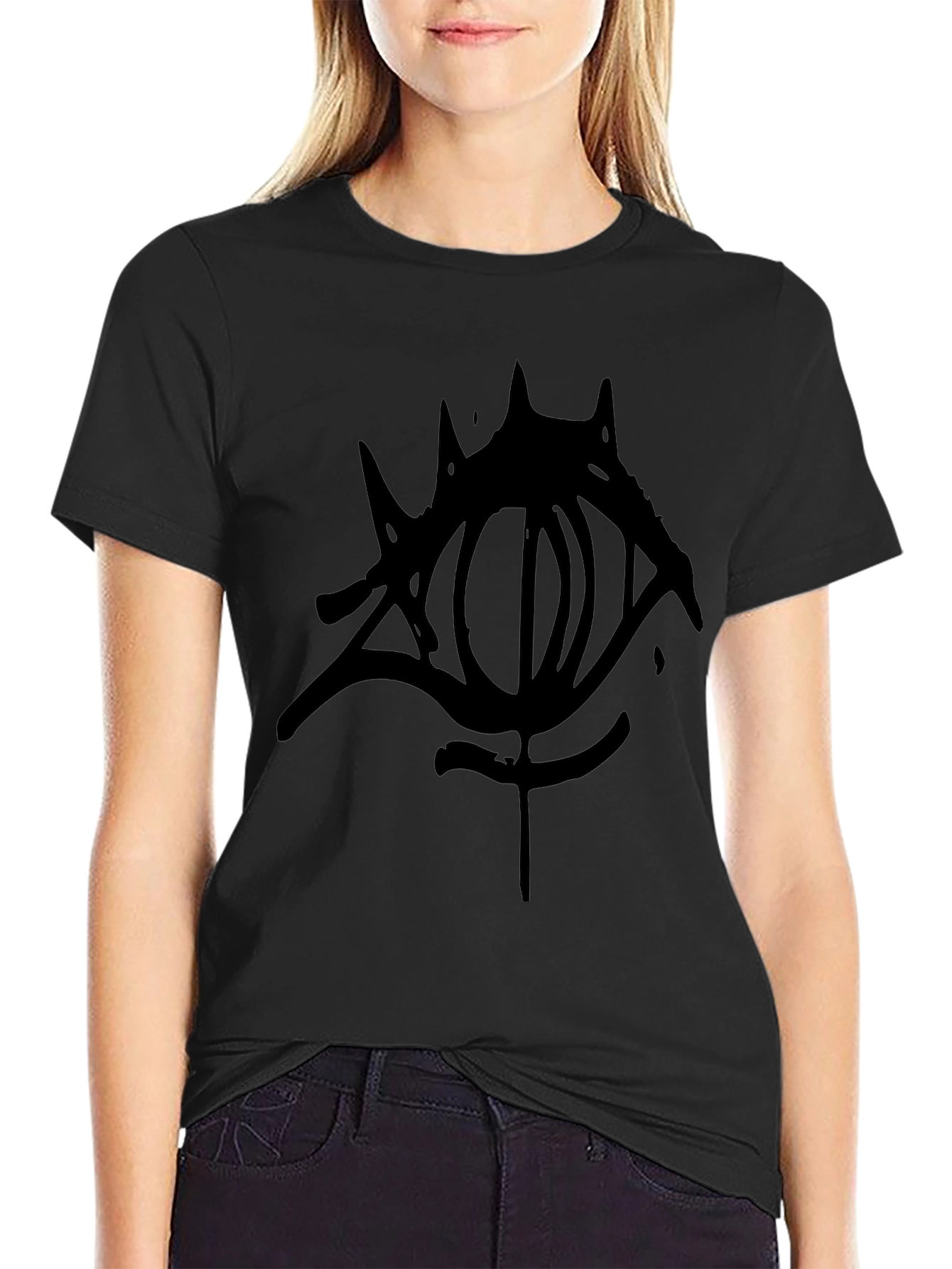 Mens Black Graphic Tee - Eye Design