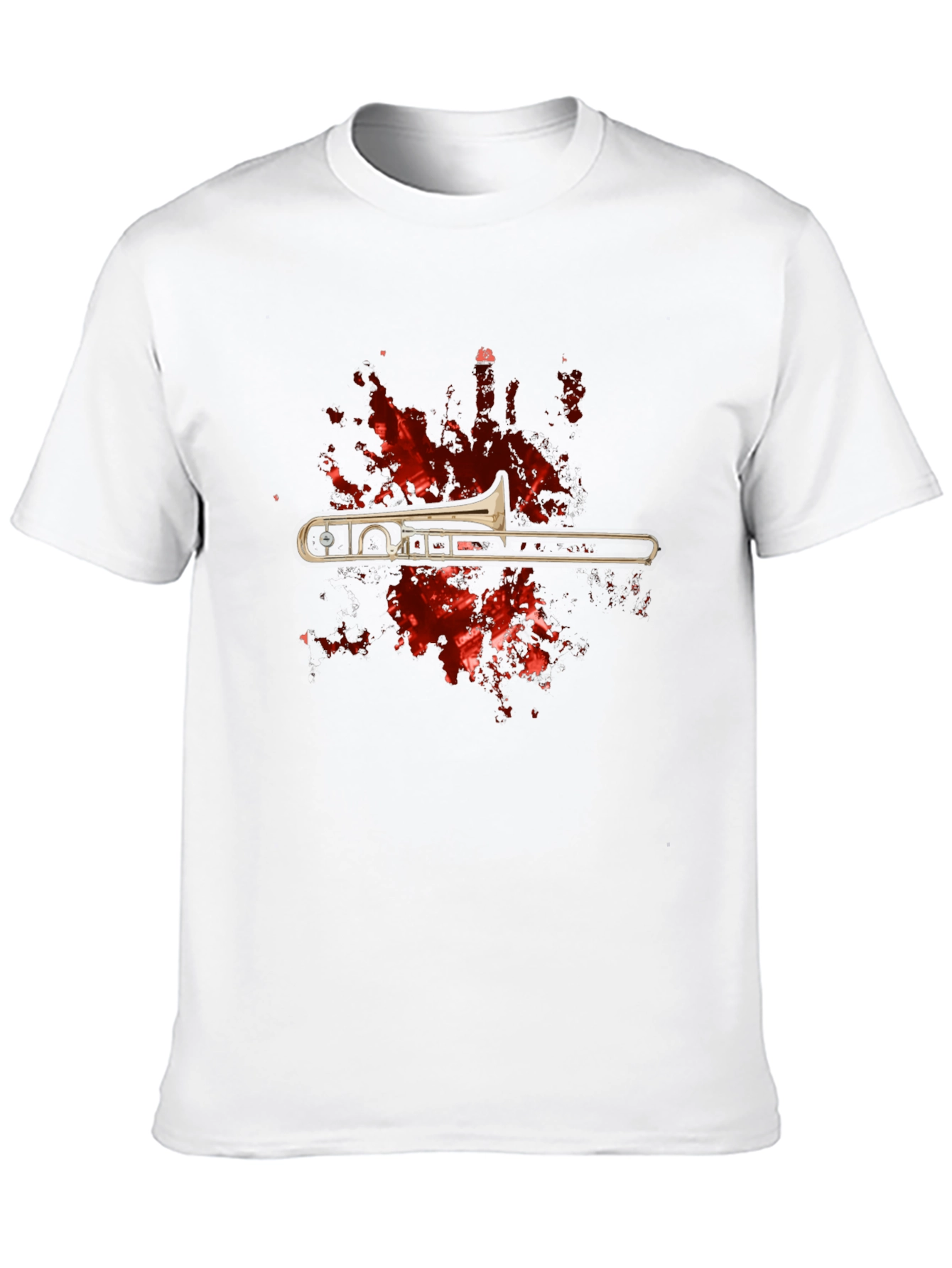 Trombone Splatter Graphic T-Shirt