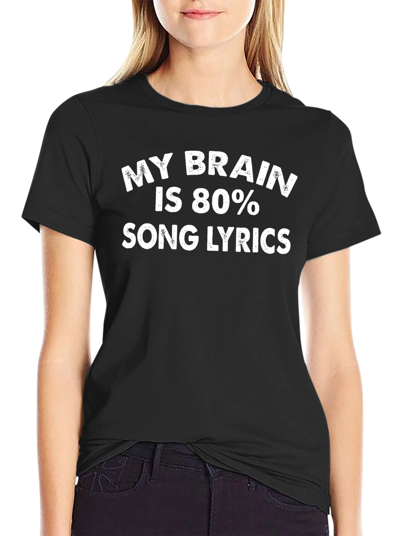 My Brain Is 80% Song Lyrics T-Shirt