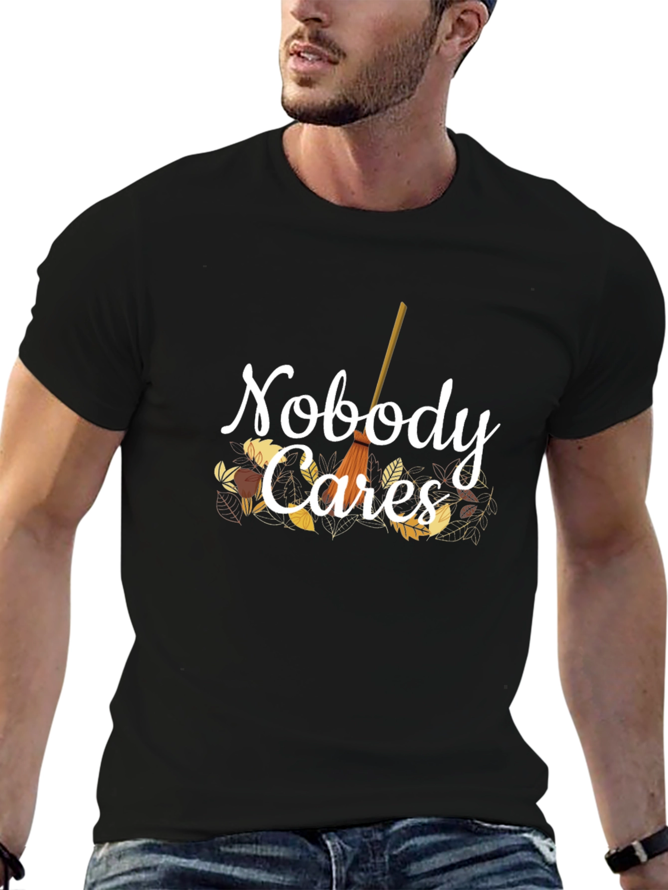Nobody Cares T-Shirt - Autumn Themed Graphic Tee