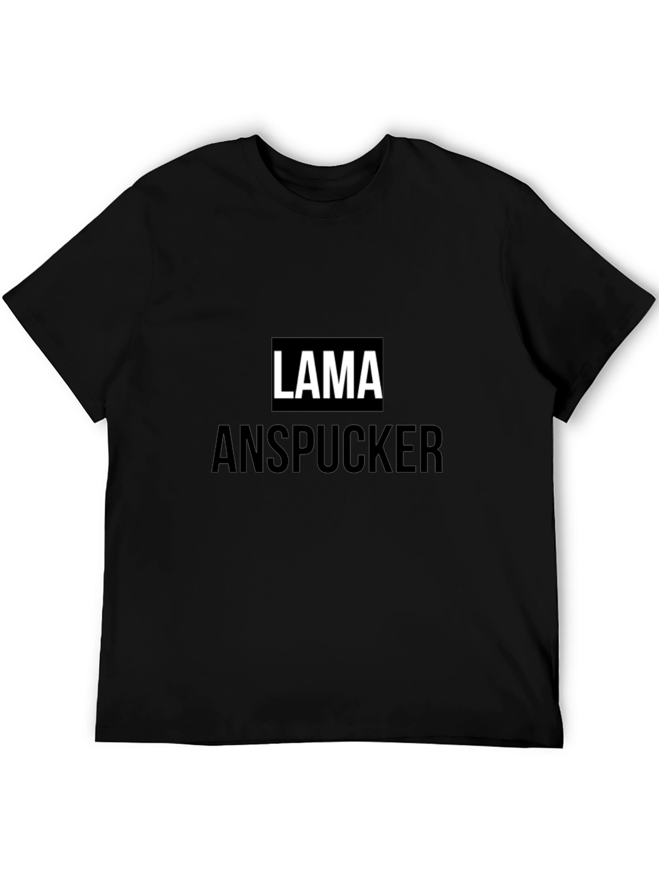 Lama Anspucker Black T-Shirt