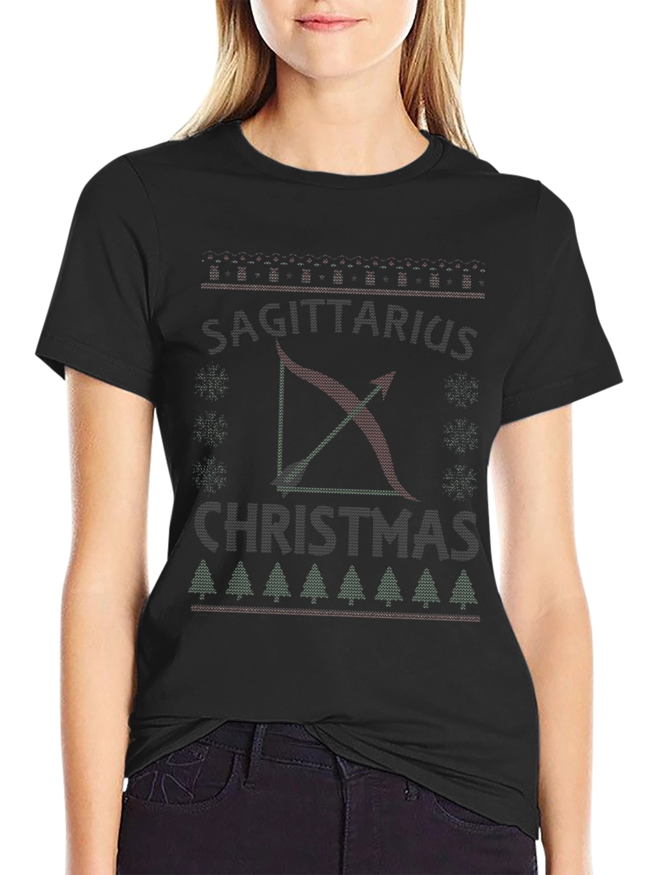 Sagittarius Christmas T-Shirt Ugly Sweater Style