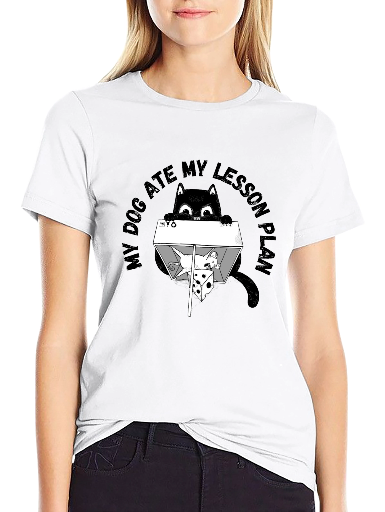 Funny Cat Ate Lesson Plan T-Shirt