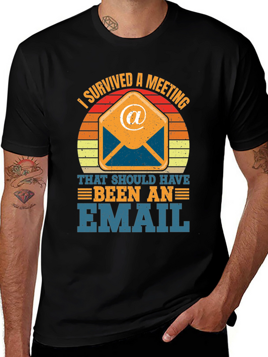 I Survived a Meeting T-Shirt - Funny Office Humor