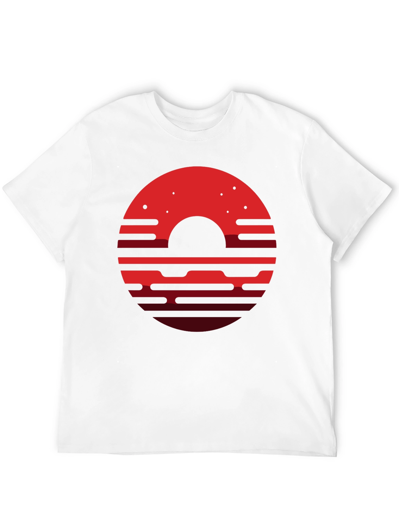 Abstract Sunset Graphic T-Shirt - Black