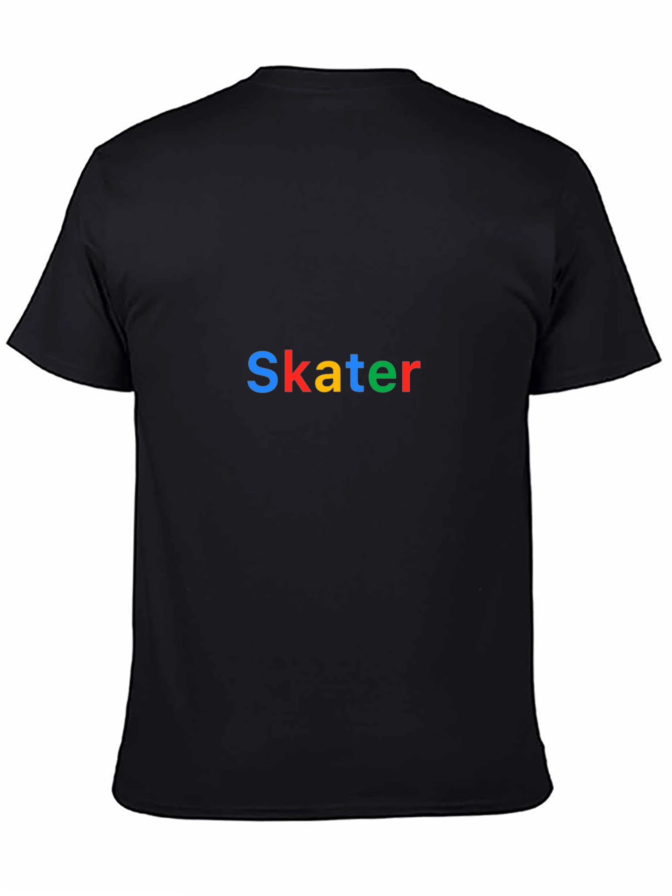 Skater Graphic Tee - Black Cotton Casual Shirt