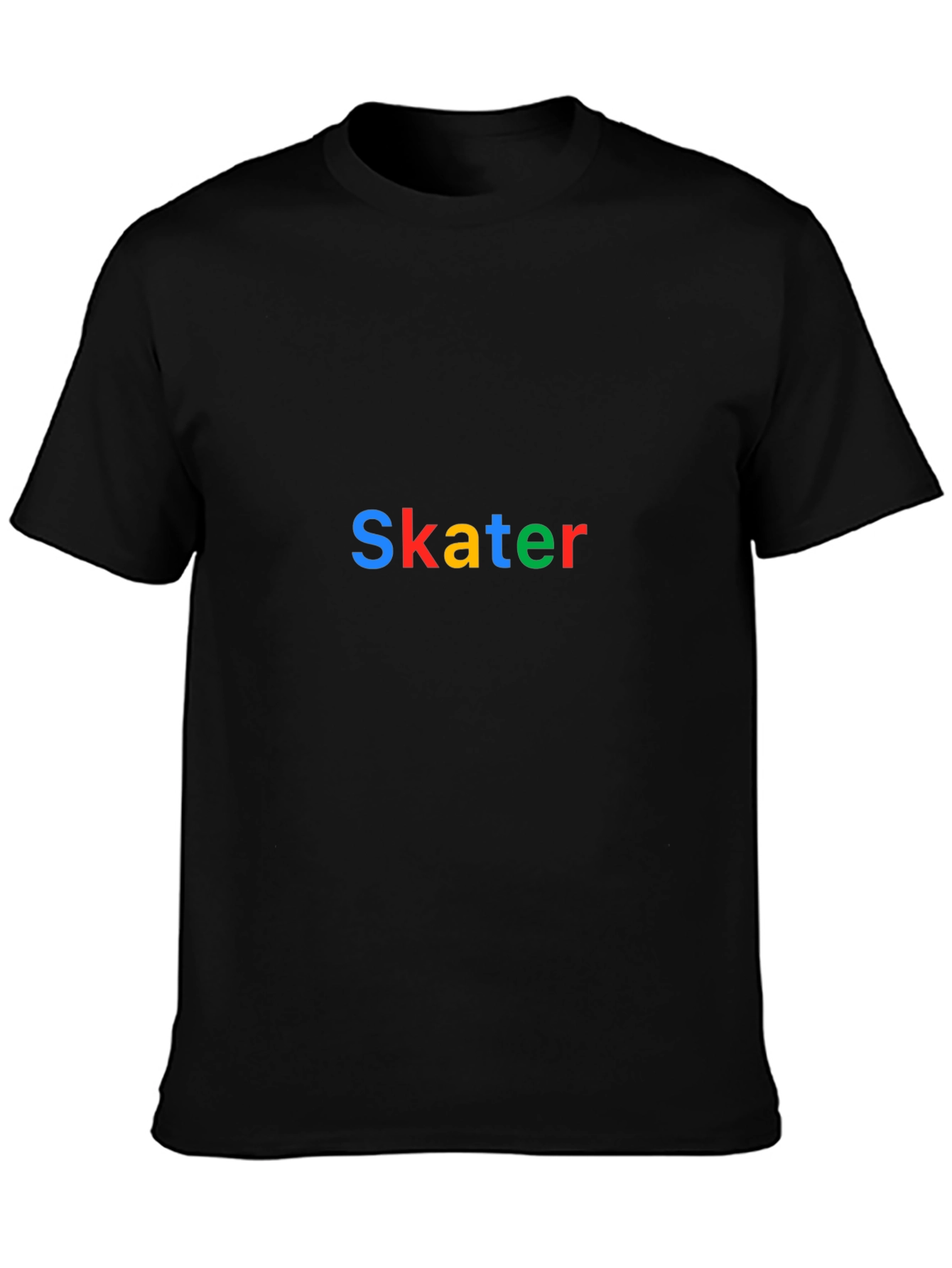 Skater Graphic Tee - Black Cotton Casual Shirt