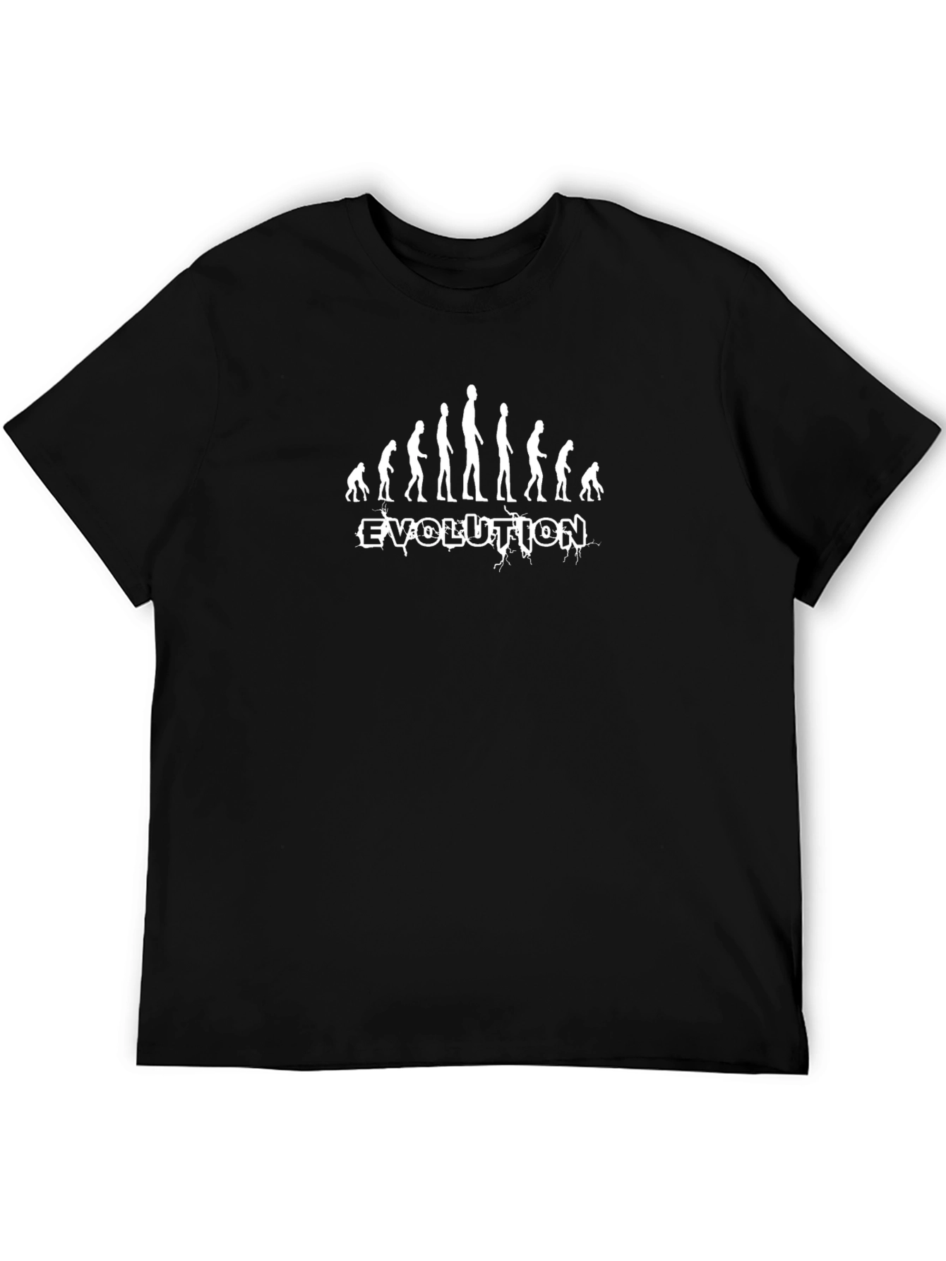 Evolution Graphic Print Mens Black T-Shirt