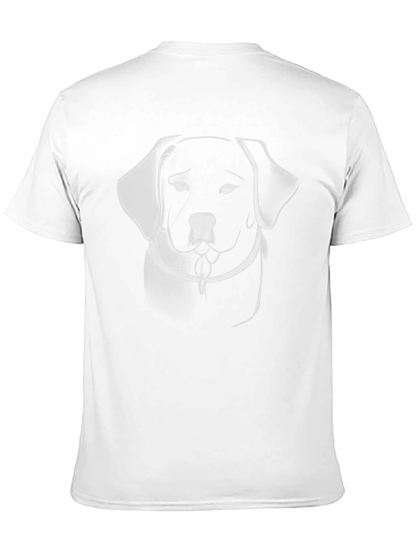 Labrador Line Art Black T-Shirt