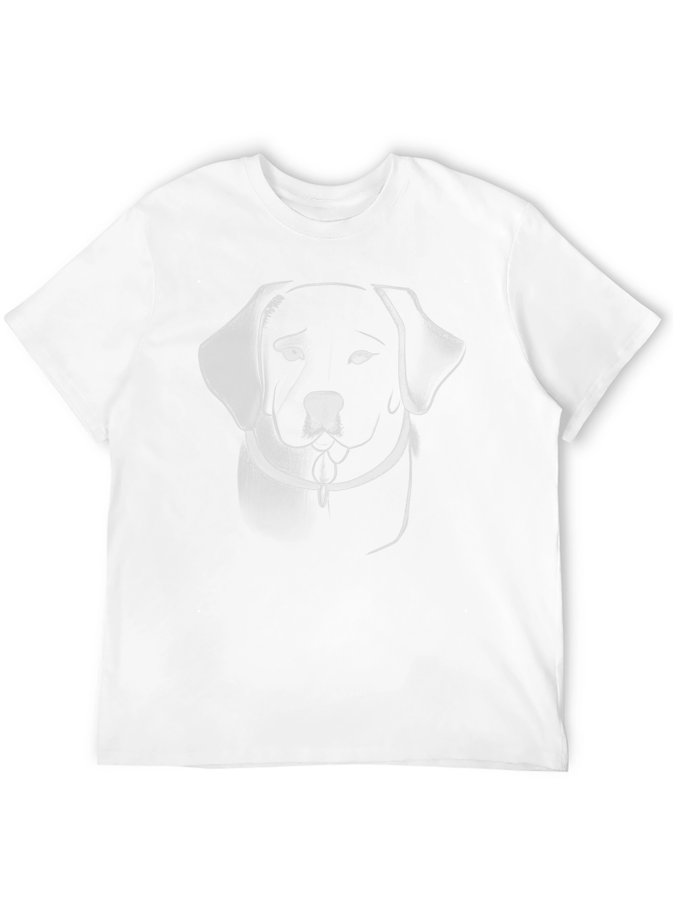 Labrador Line Art Black T-Shirt