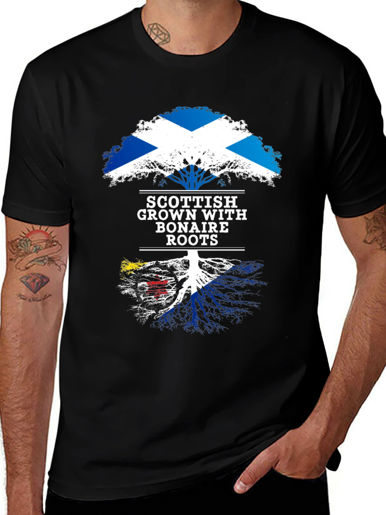 Scottish Grown with Bonaire Roots T-Shirt