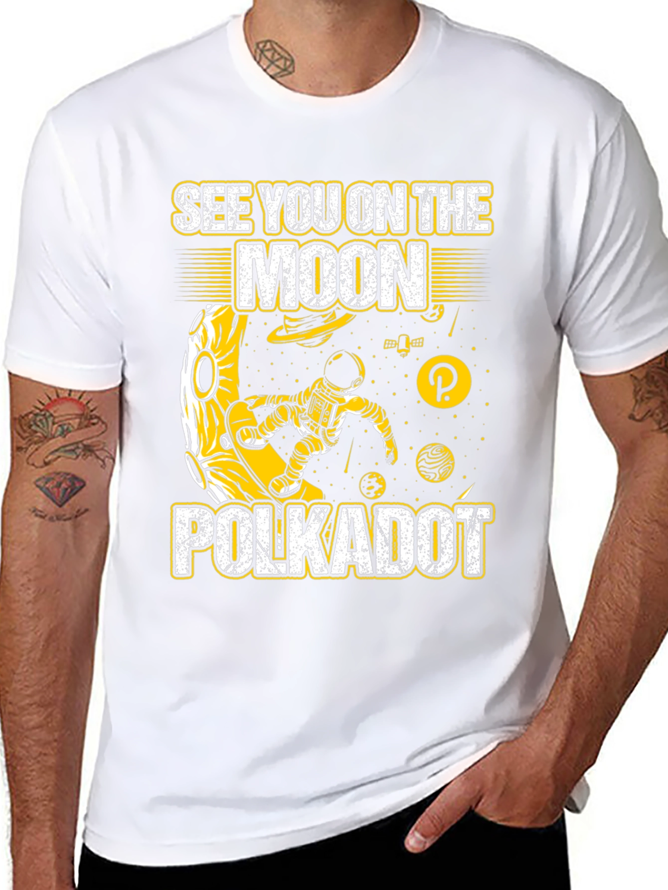 Polkadot Moon T-Shirt - Crypto Astronaut Tee