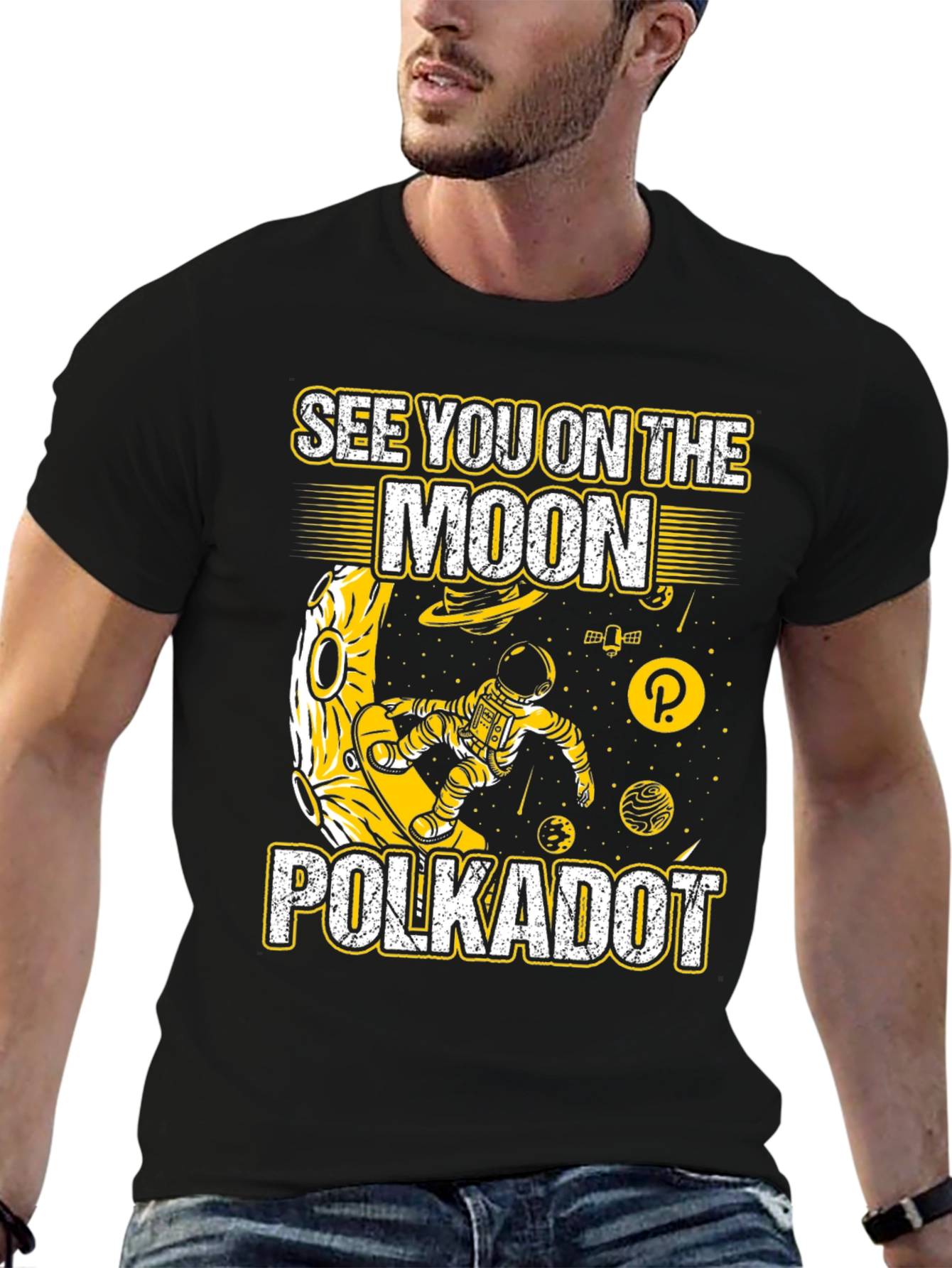 Polkadot Moon T-Shirt - Crypto Astronaut Tee