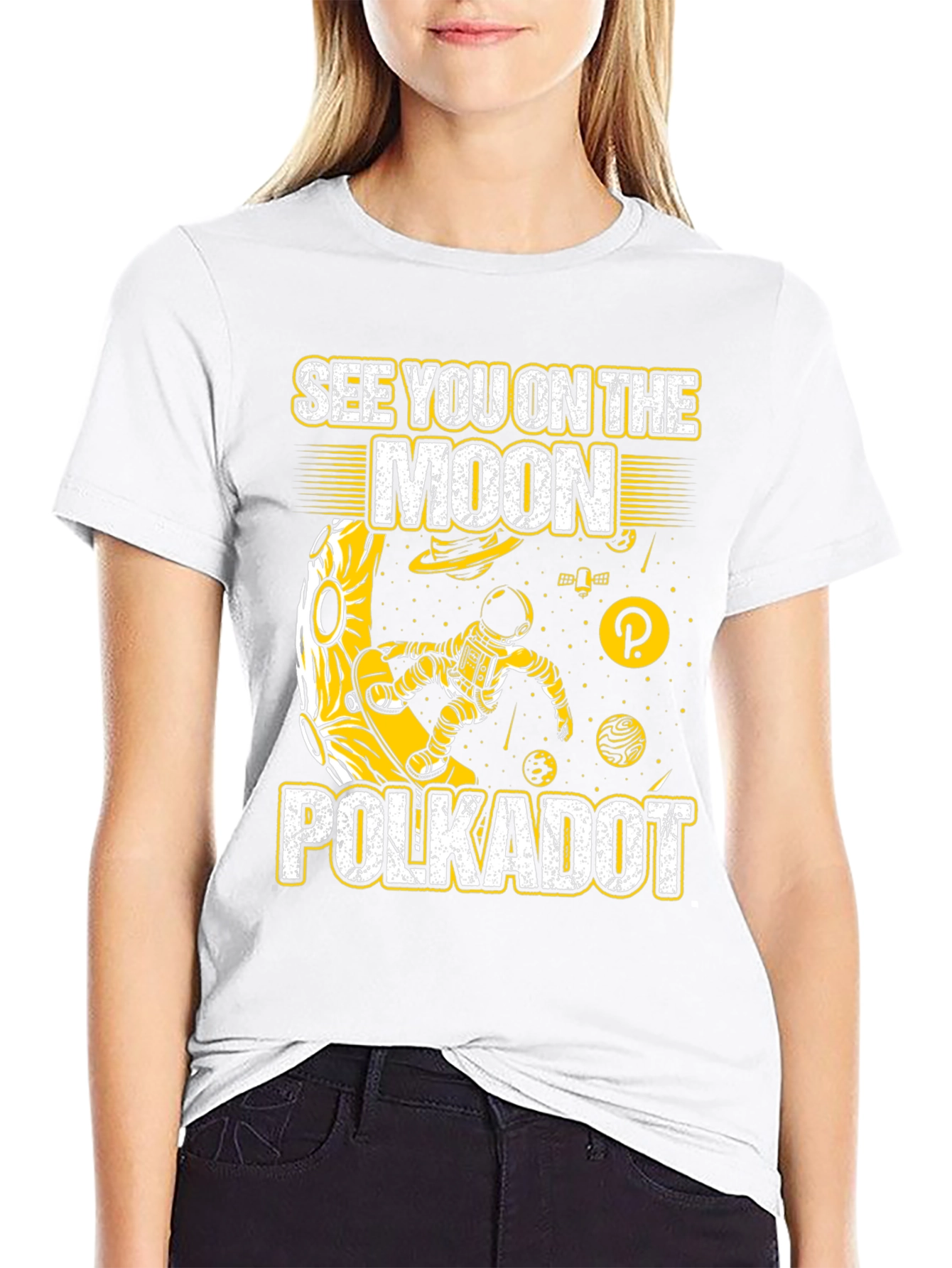 Polkadot Moon T-Shirt - Crypto Astronaut Tee