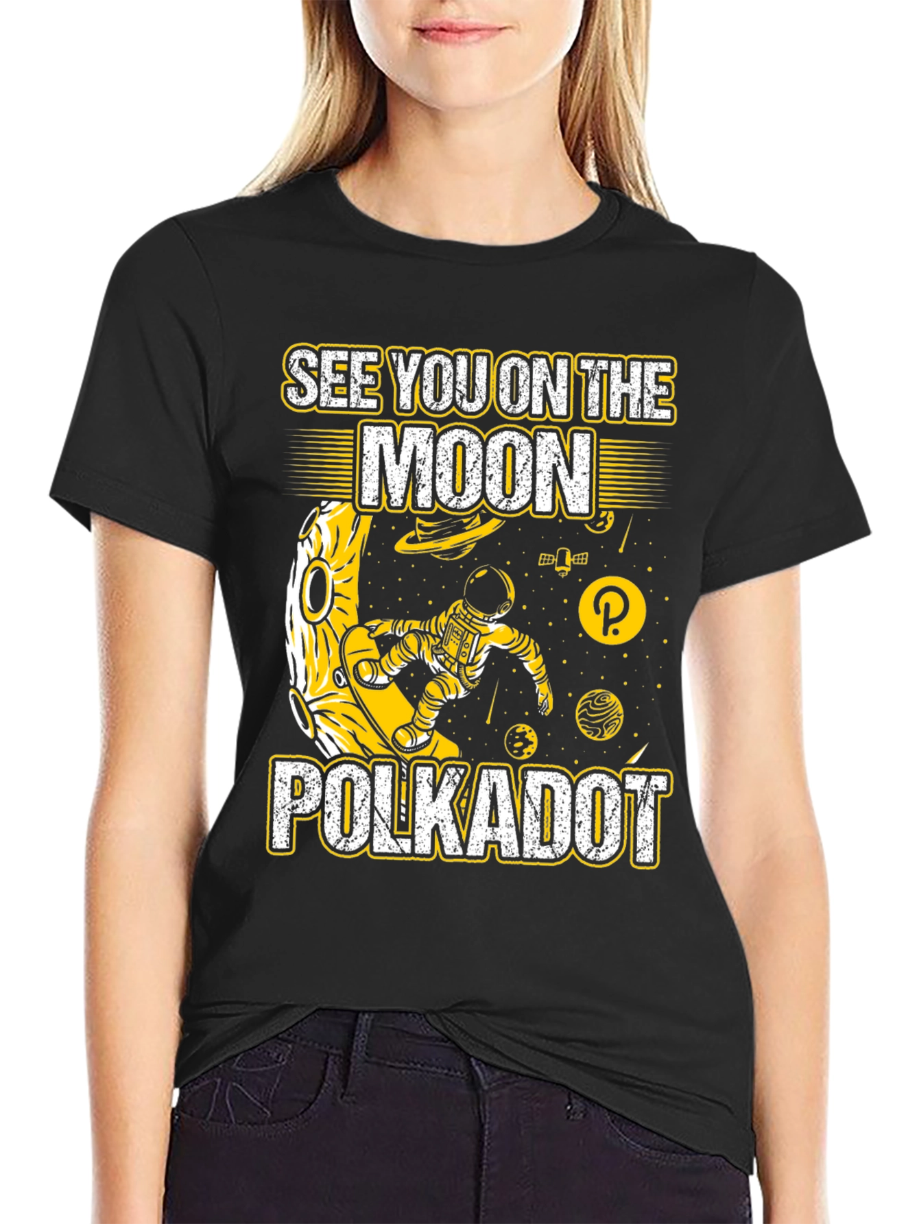Polkadot Moon T-Shirt - Crypto Astronaut Tee