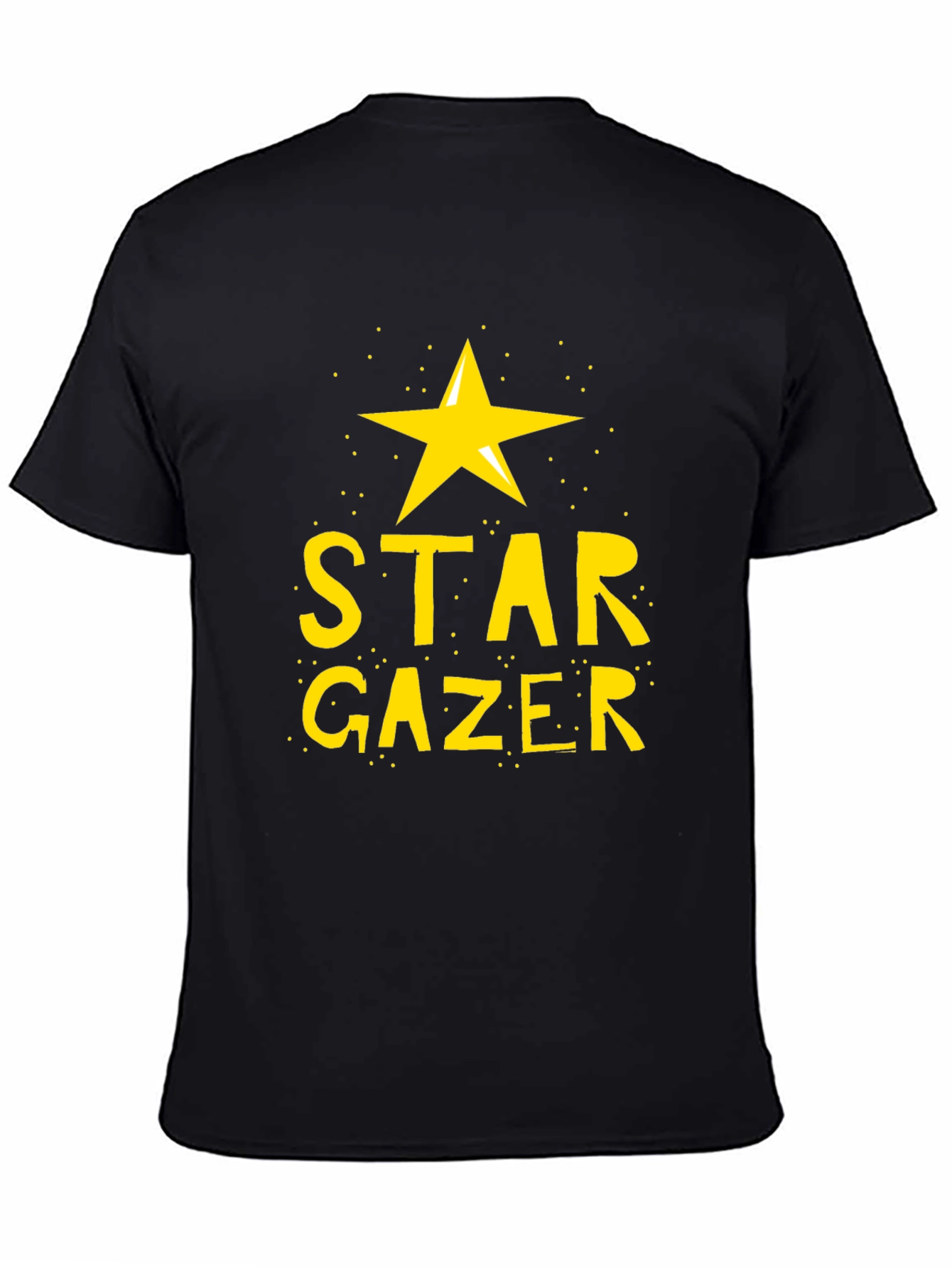 Star Gazer Black T-Shirt | Celestial Design