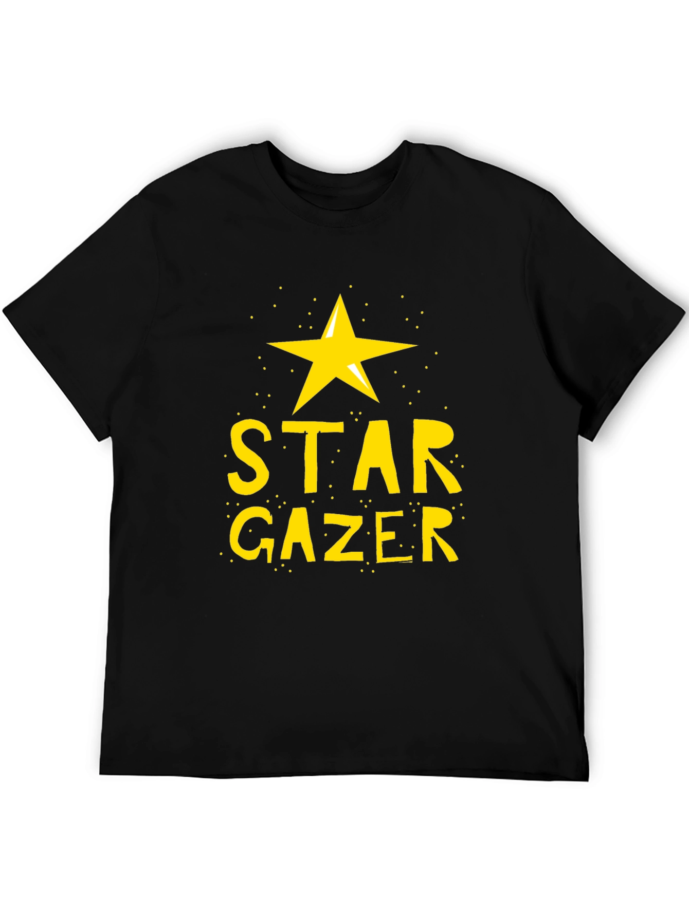 Star Gazer Black T-Shirt | Celestial Design