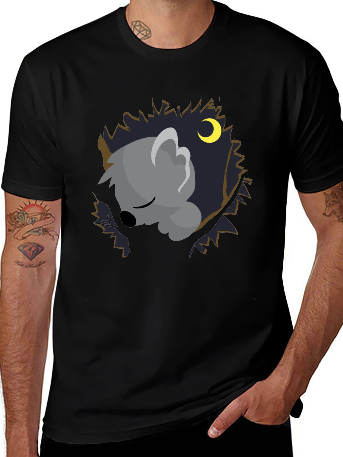 Cute Koala Sleeping in Tree T-Shirt