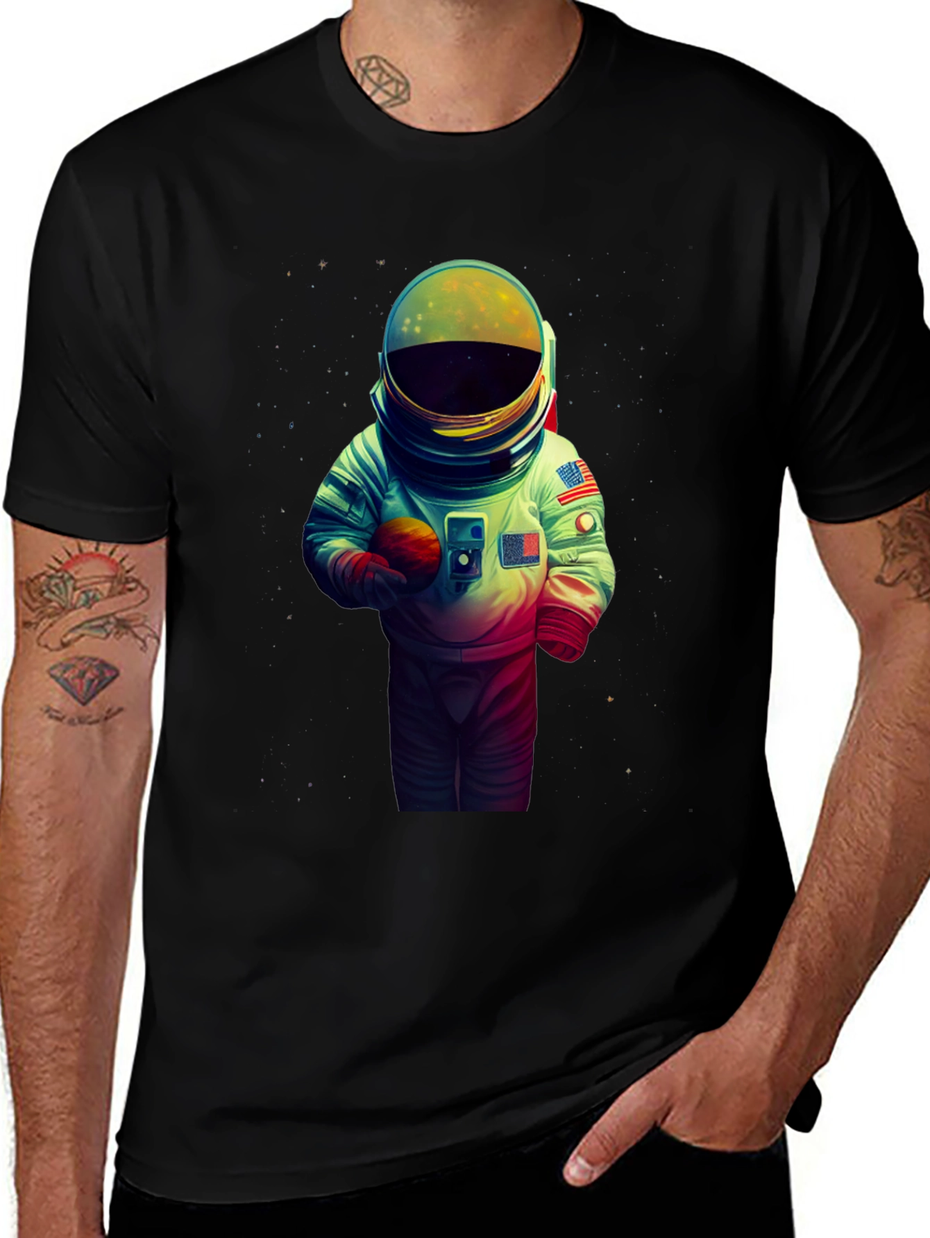 Astronaut Graphic Tee - Galaxy Explorer Shirt
