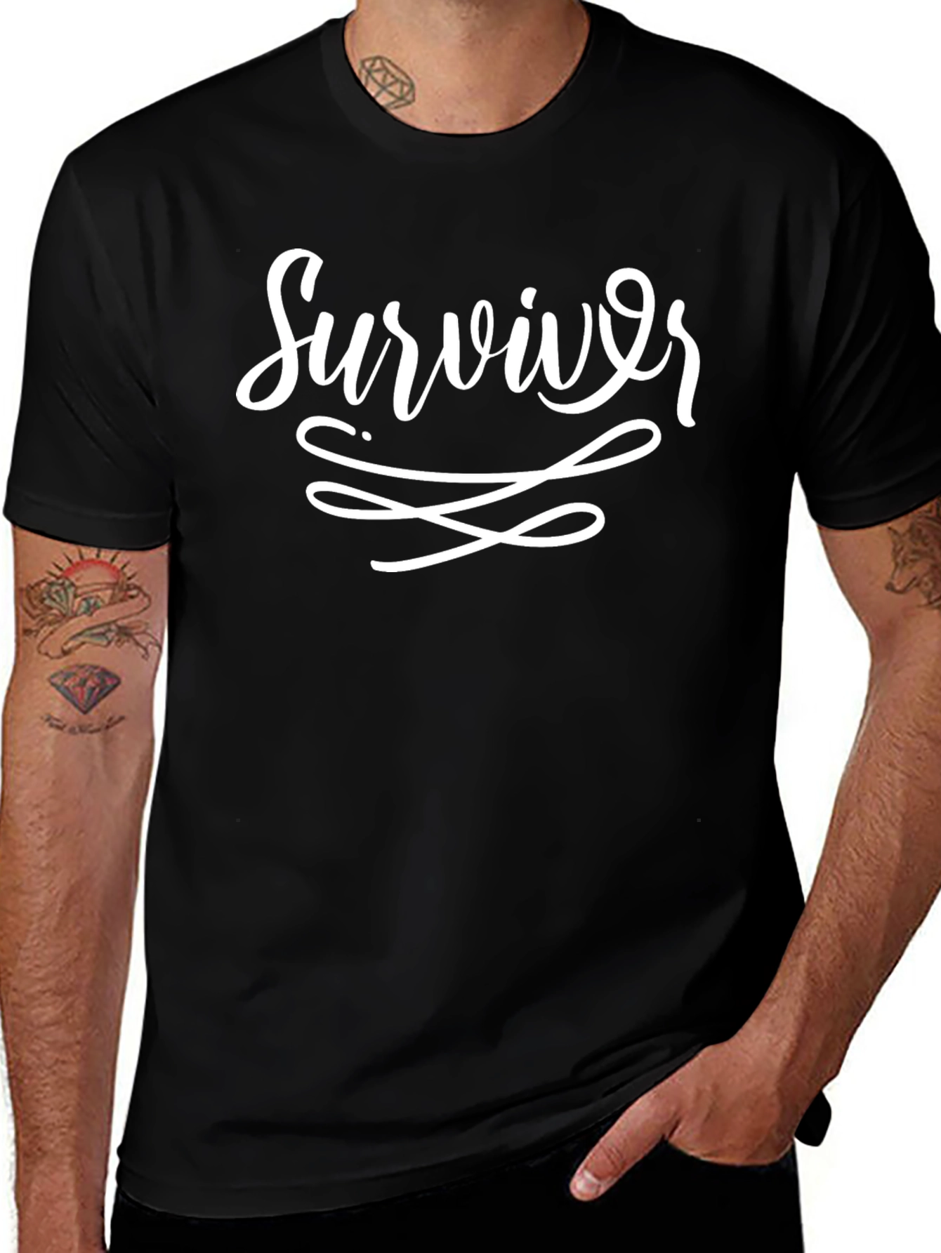 Survivor Graphic Tee - Black