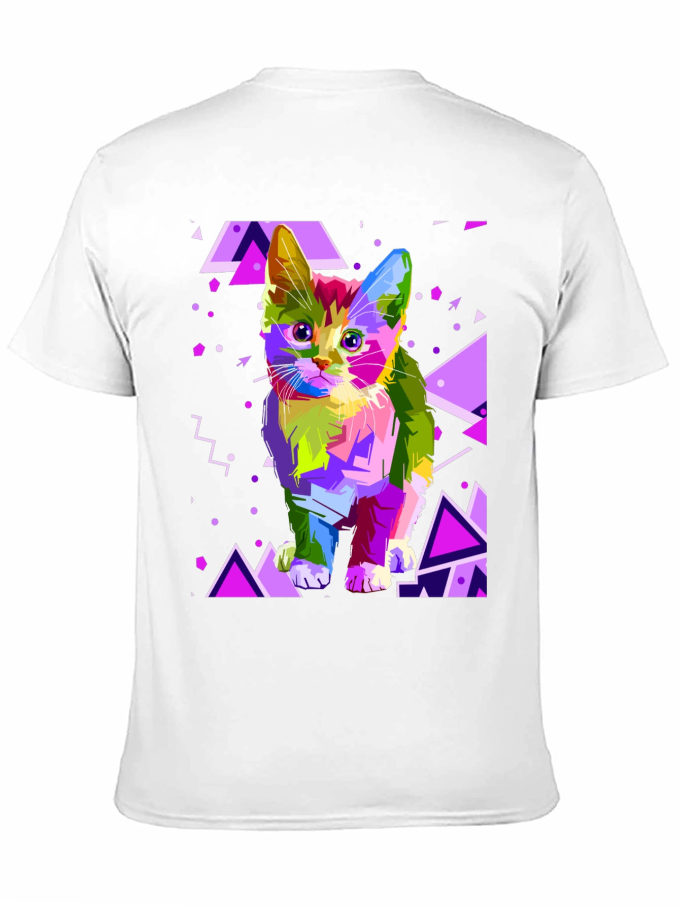 Abstract Cat Graphic T-Shirt