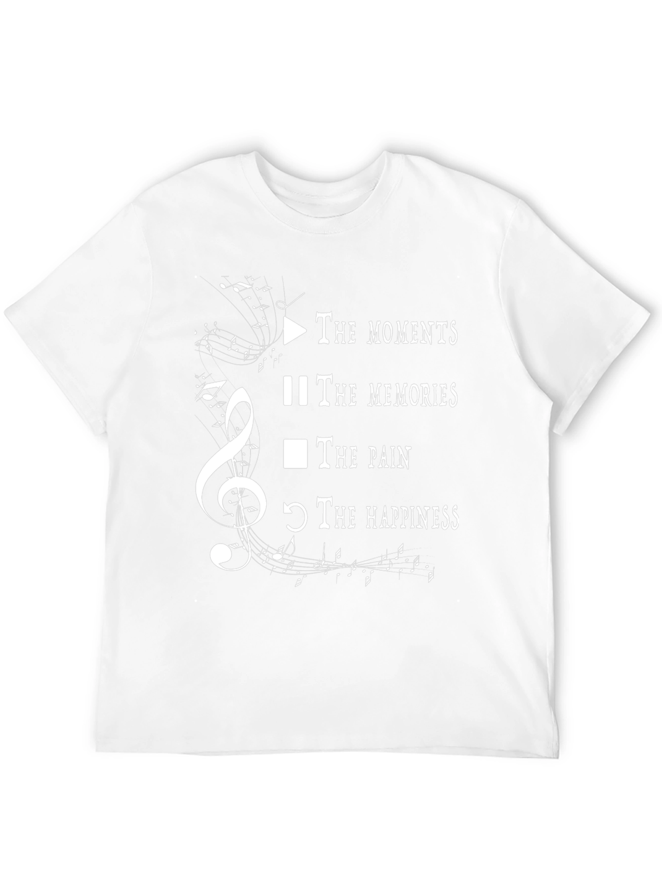 Music of Life Black Graphic T-Shirt