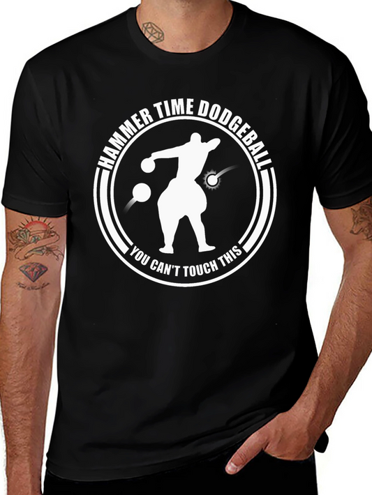 Hammer Time Dodgeball Black Graphic T-Shirt