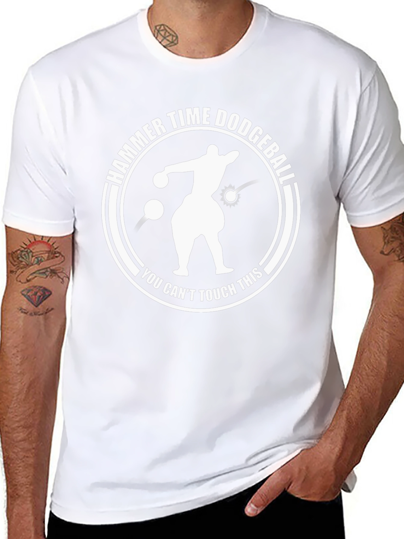Hammer Time Dodgeball Black Graphic T-Shirt