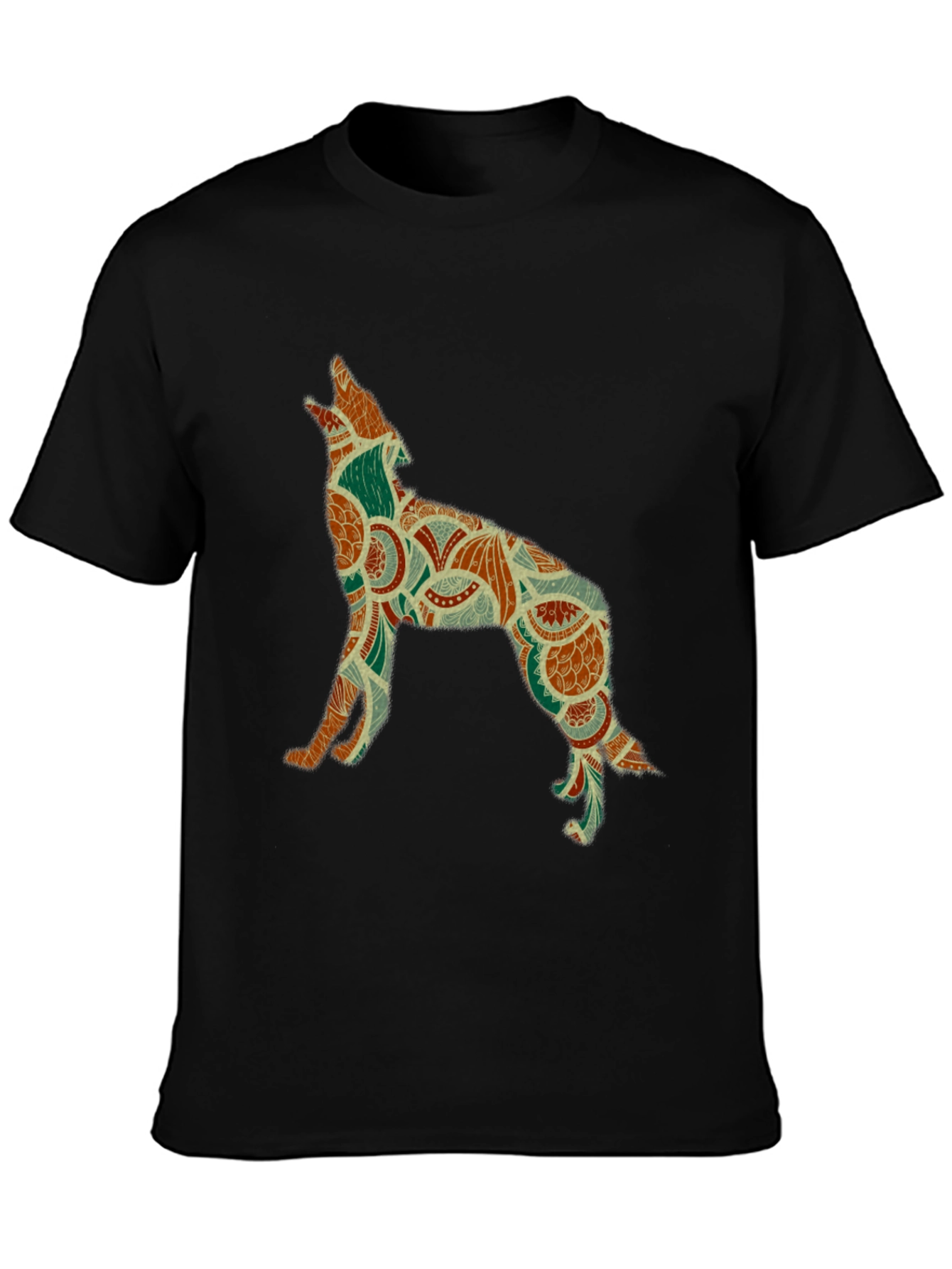 Wolf Silhouette Graphic Print Tee