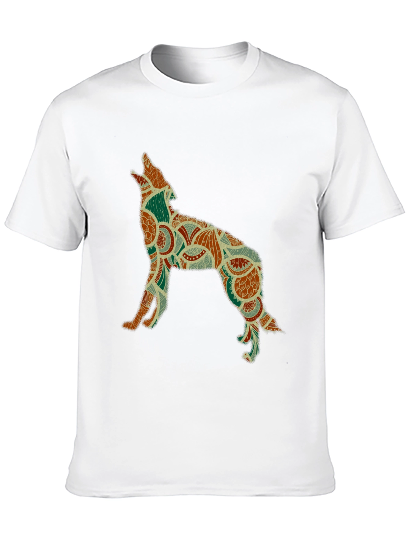 Wolf Silhouette Graphic Print Tee