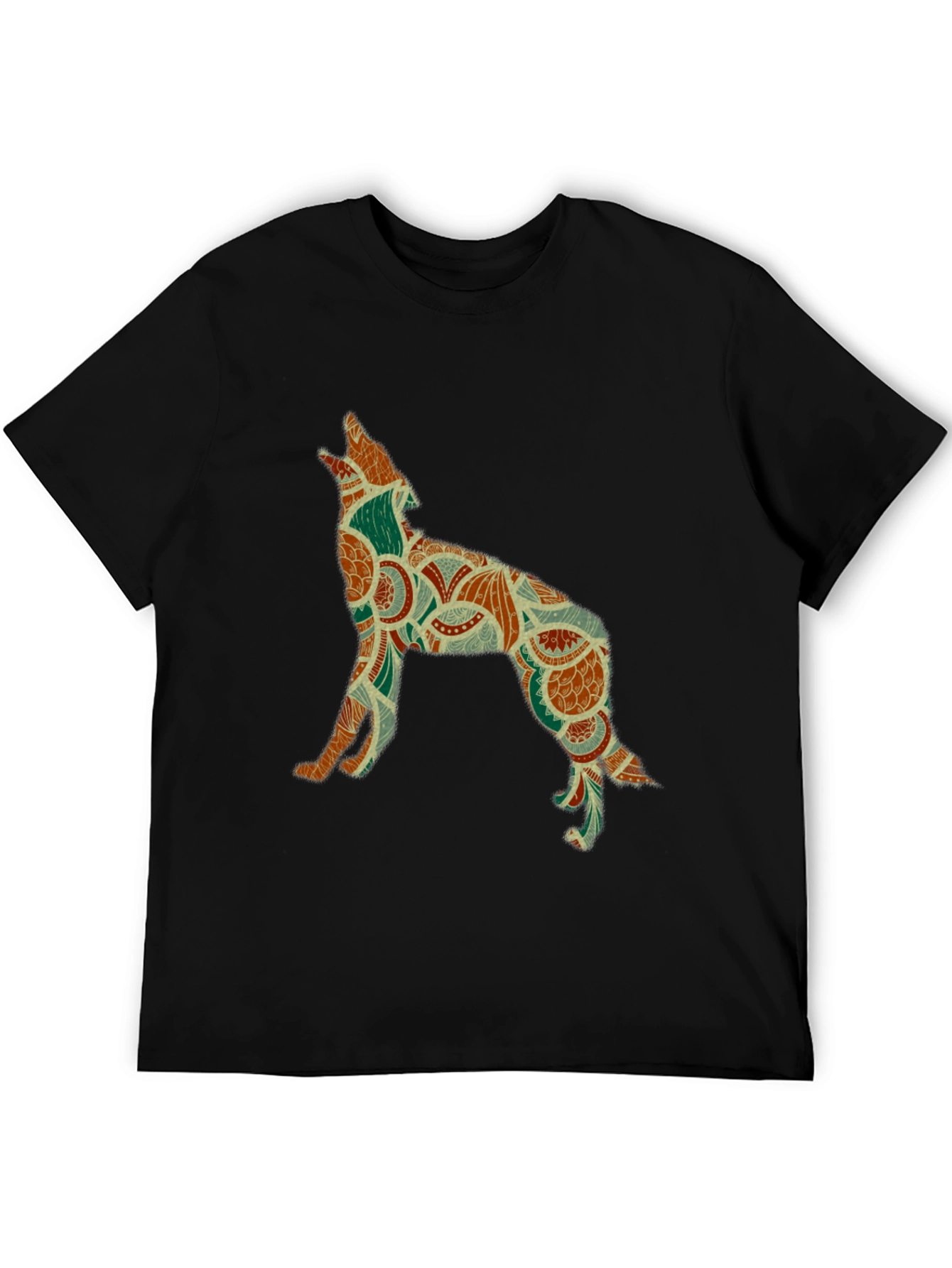 Wolf Silhouette Graphic Print Tee